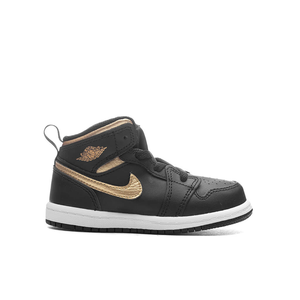 Jordan 1 Mid TD Black Metallic Gold White