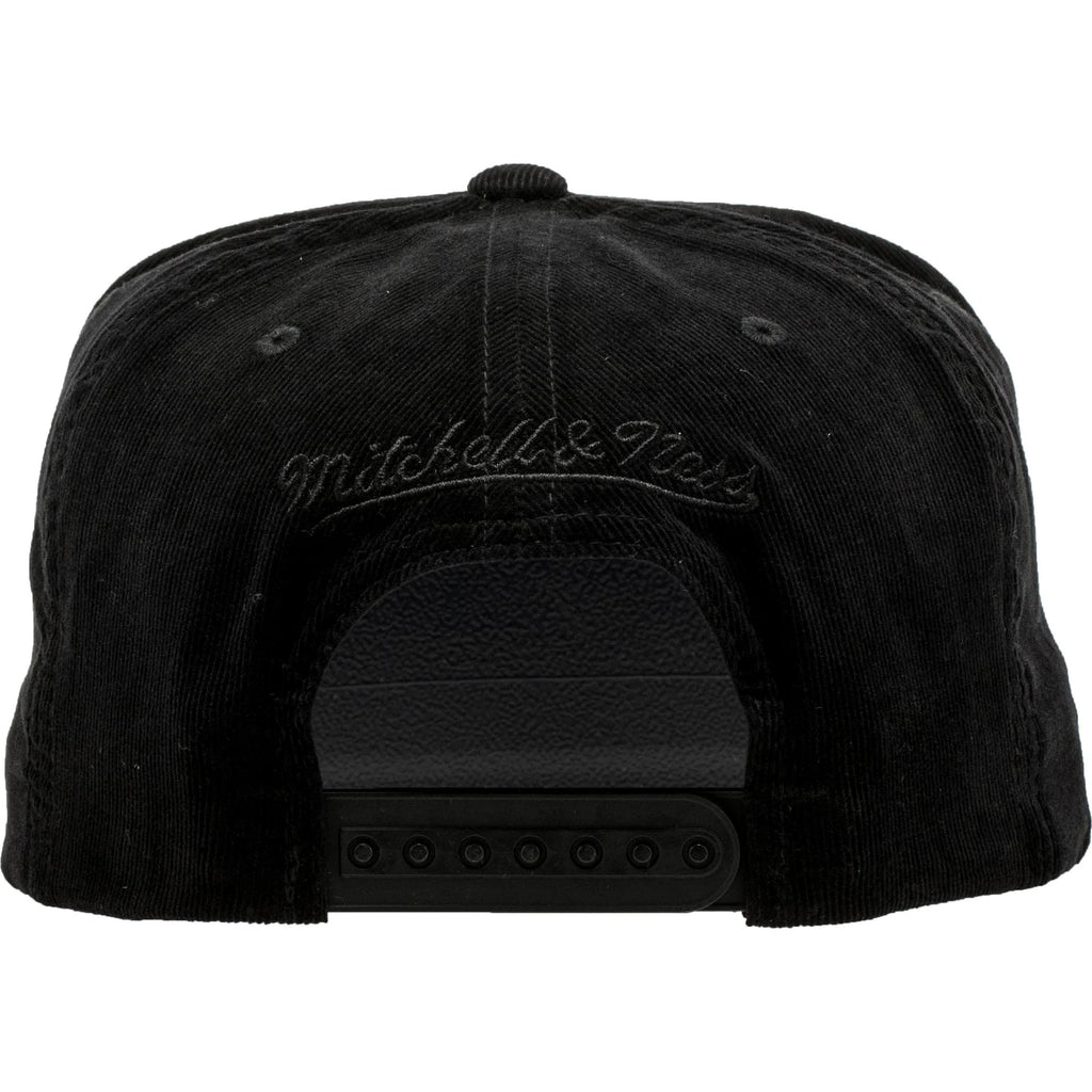 San Antonio Spurs NBA Bottom Line Logo Snapback Hat Mens Black