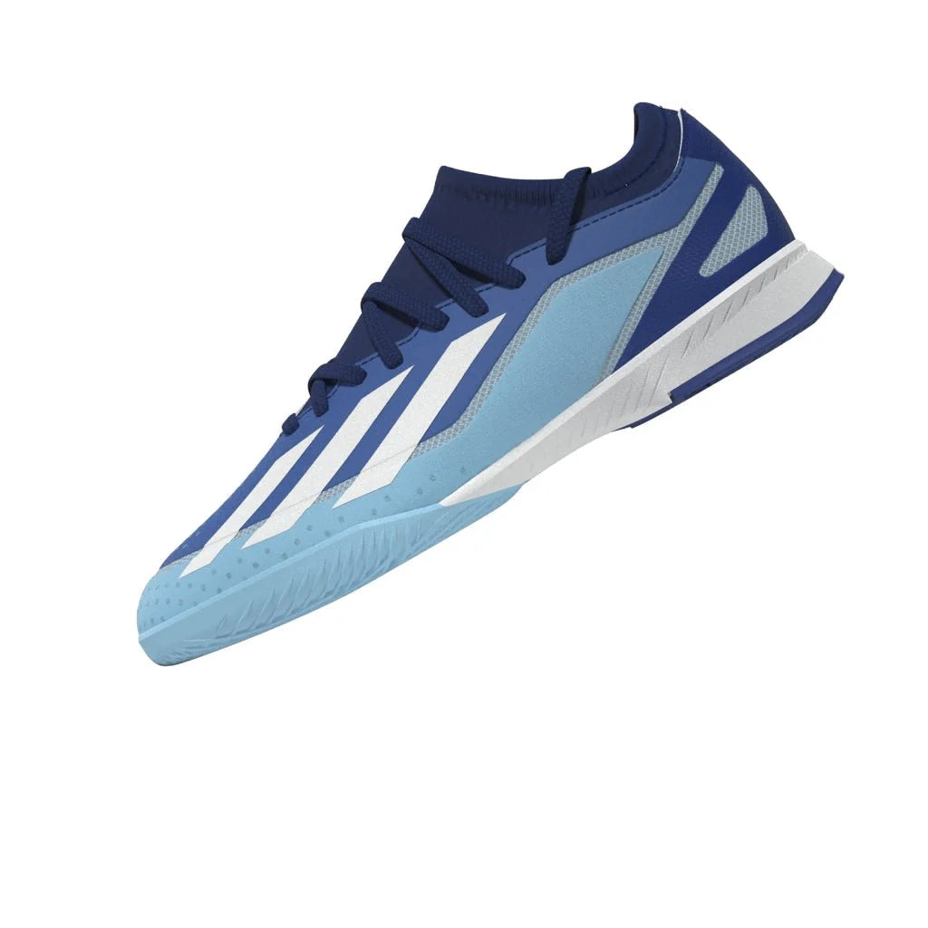 adidas X Crazyfast3 IN Junior Indoor Soccer Shoes Royal White