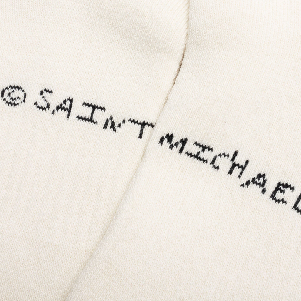 Saint Michael x Shermer Academy S Room Sock Ecru Black