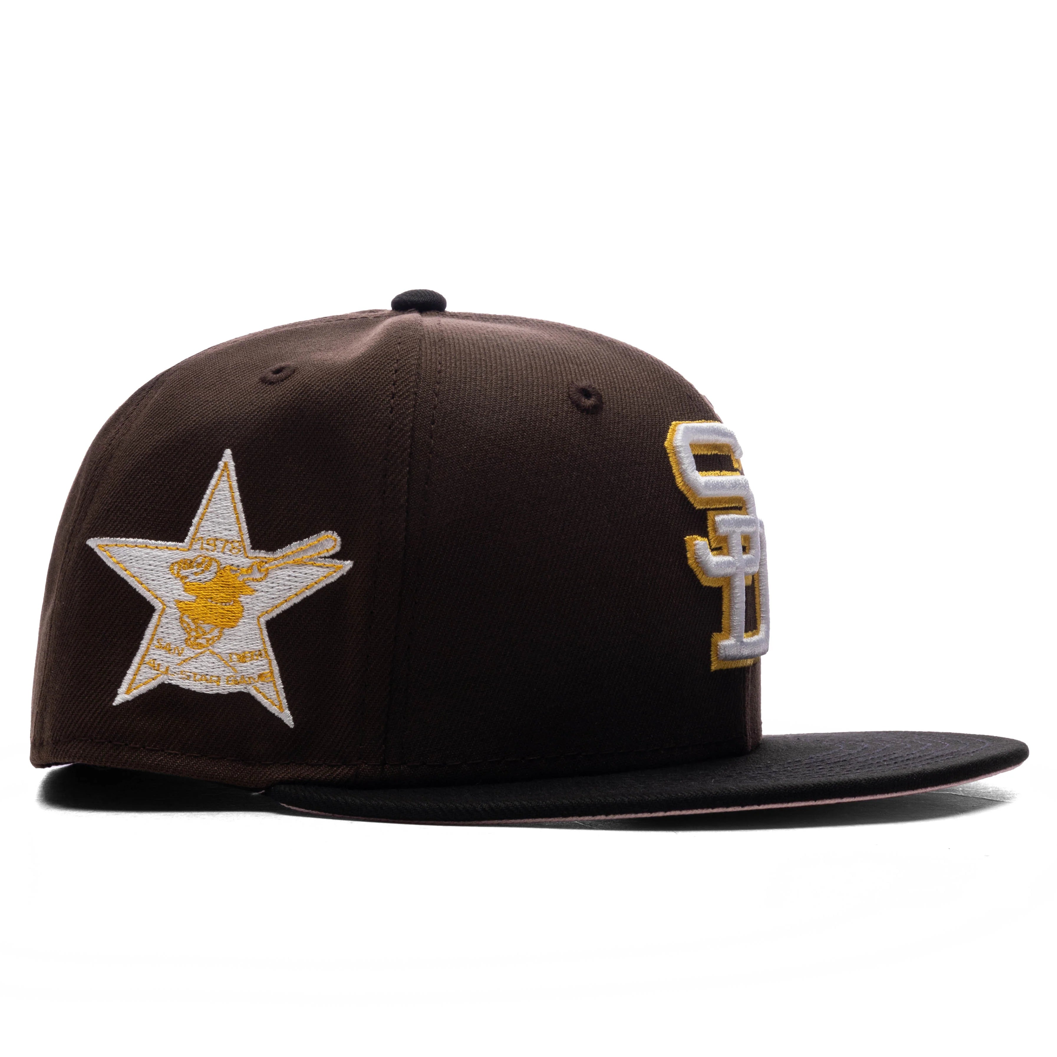 FEATURE x New Era 59FIFTY Fitted SD Padres Cooperstown Walnut Black Cotton Pink