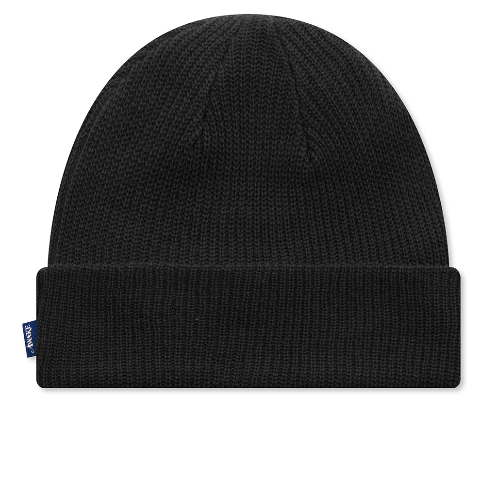 Loose Gauge Knit Beanie Black