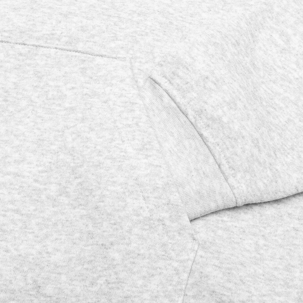 Brooklyn Fleece Pullover Hoodie Grey Heather White