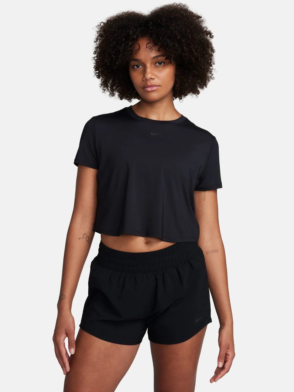 Nike Womens One Classic Dri FIT Short Sleeve Cropped Top