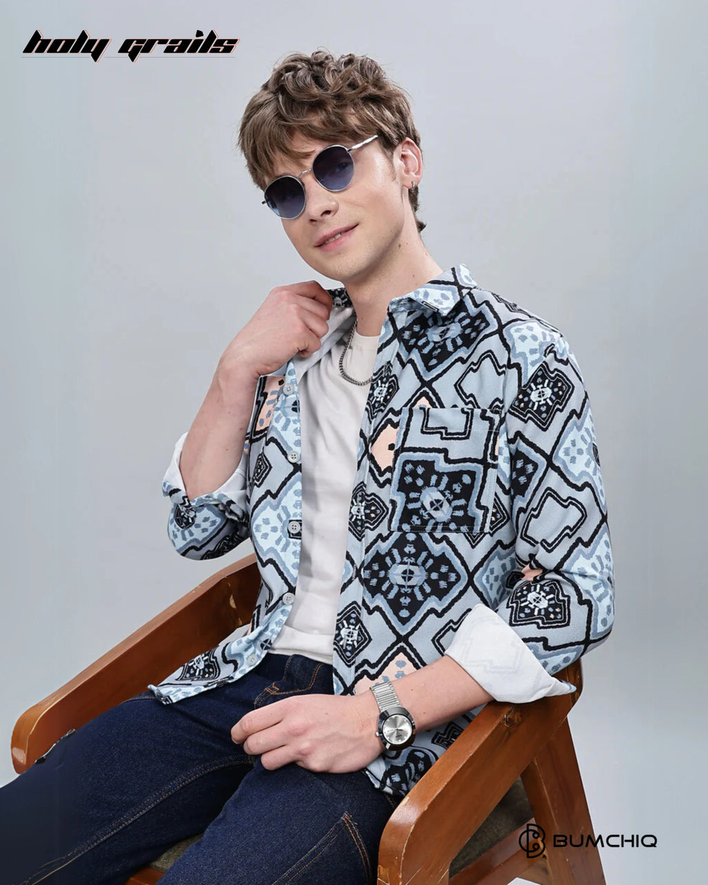 Enigmatic Blue Overshirt HG x Bumchiq