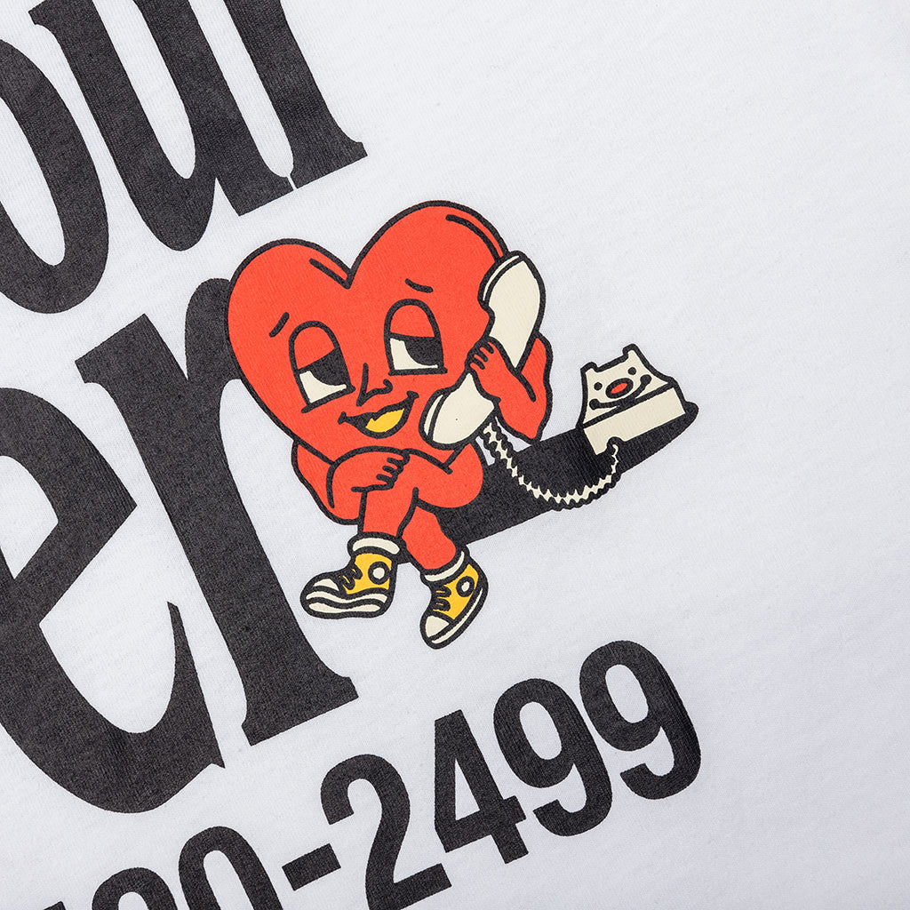 Call Your Lover T Shirt White