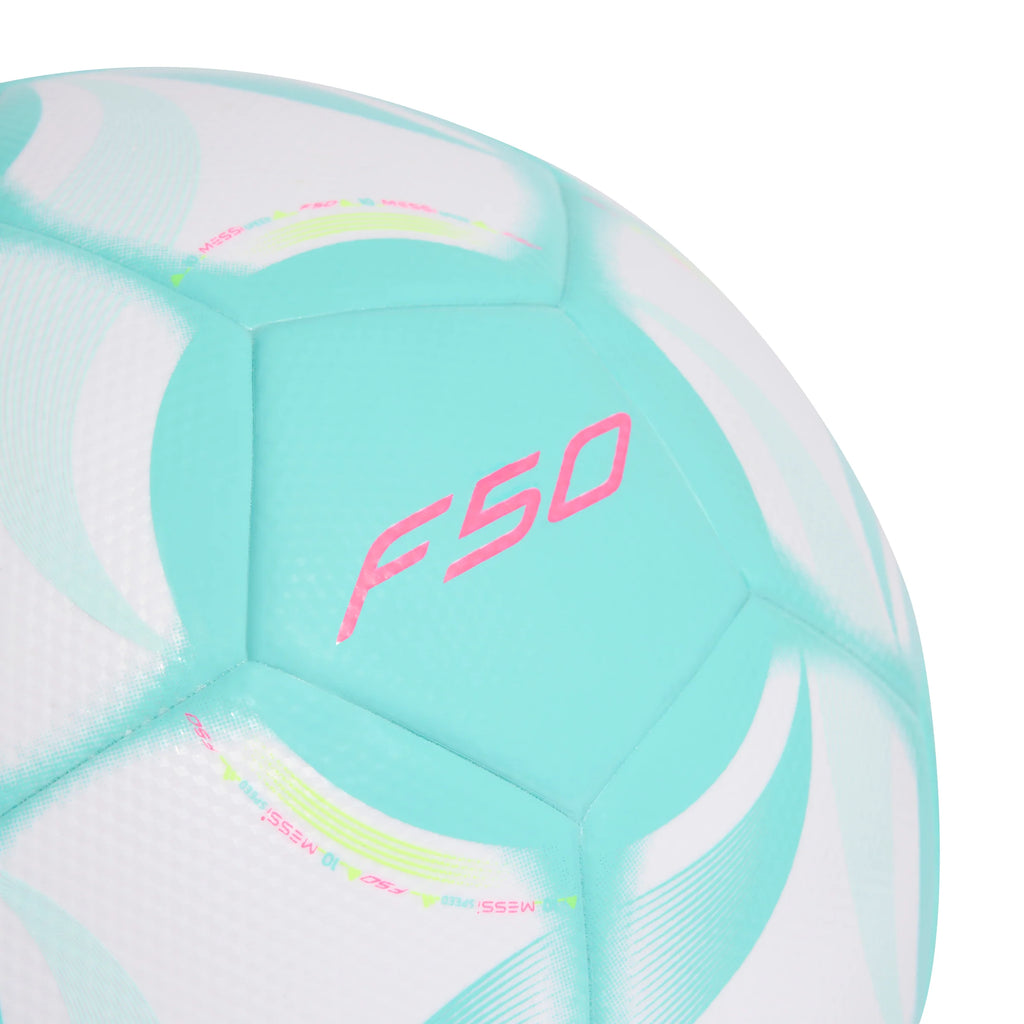 adidas Messi League Soccer Ball White Aqua