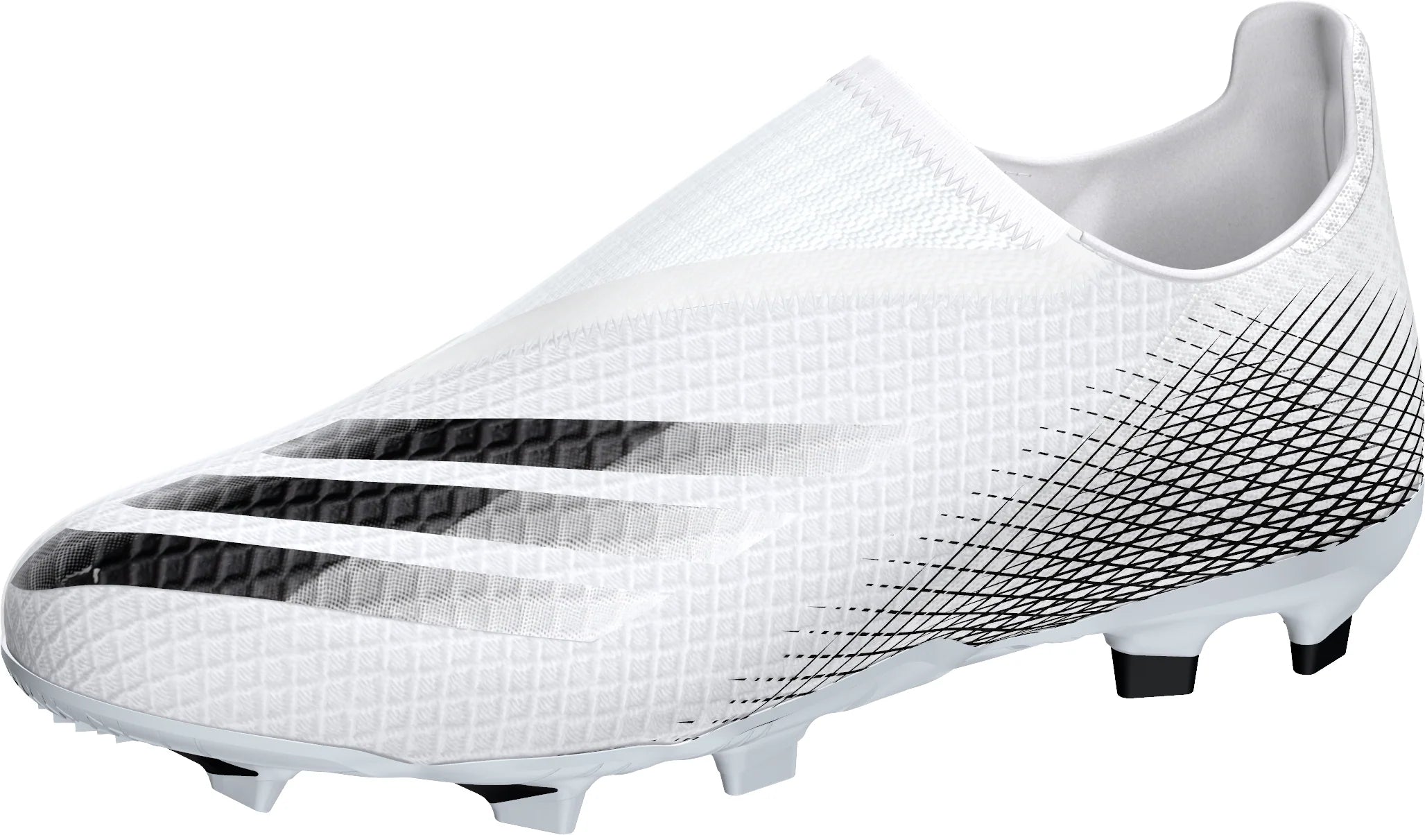 adidas X Ghosted3 Laceless Firm Ground Boots White Blac