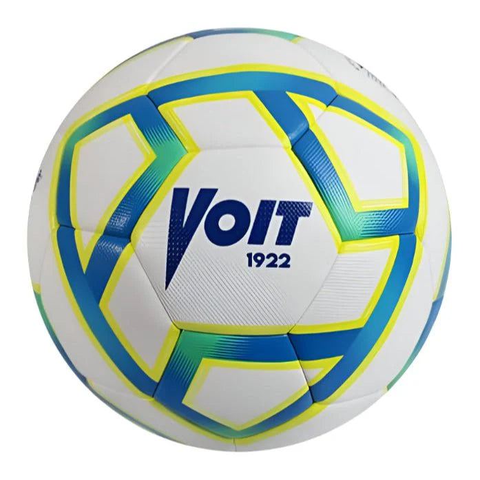 Voit Fundacion 100 Liga MX Apertura 2022 Hybrid Tech Replica Soccer Ball White Blue Yellow