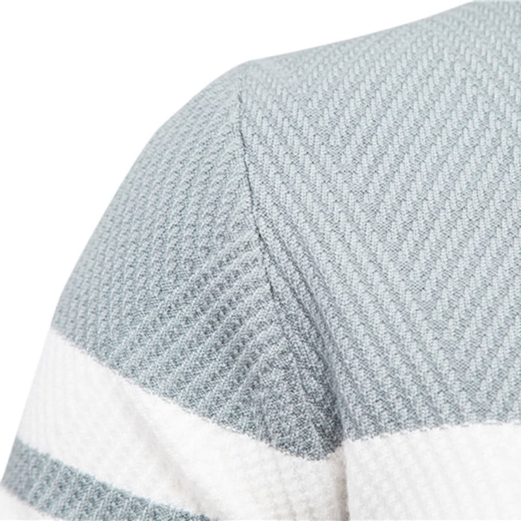 Mens Crew Neck Pullover Striped Sweater