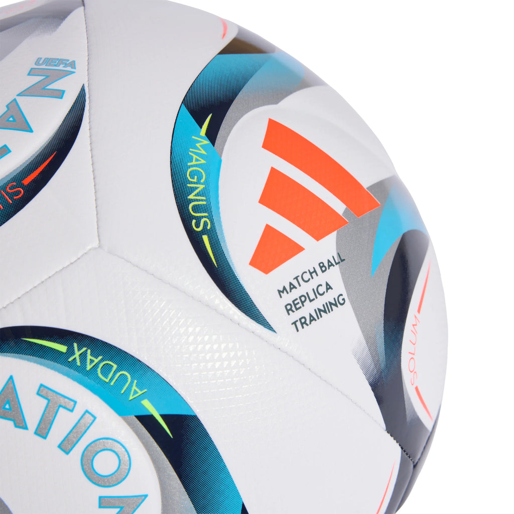 adidas UEFA Nations League 26 27 Training Soccer Ball White Lemon Silver