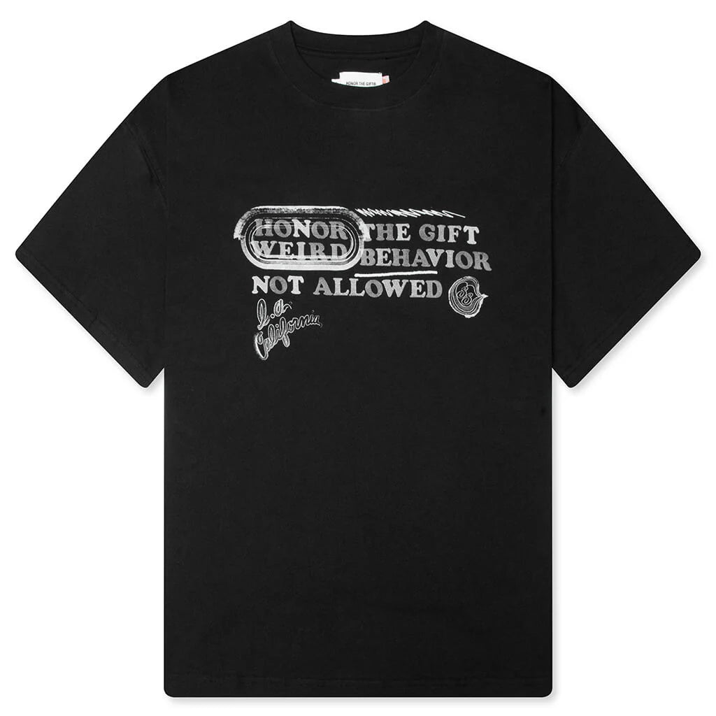Weird Behavior S S Tee Black