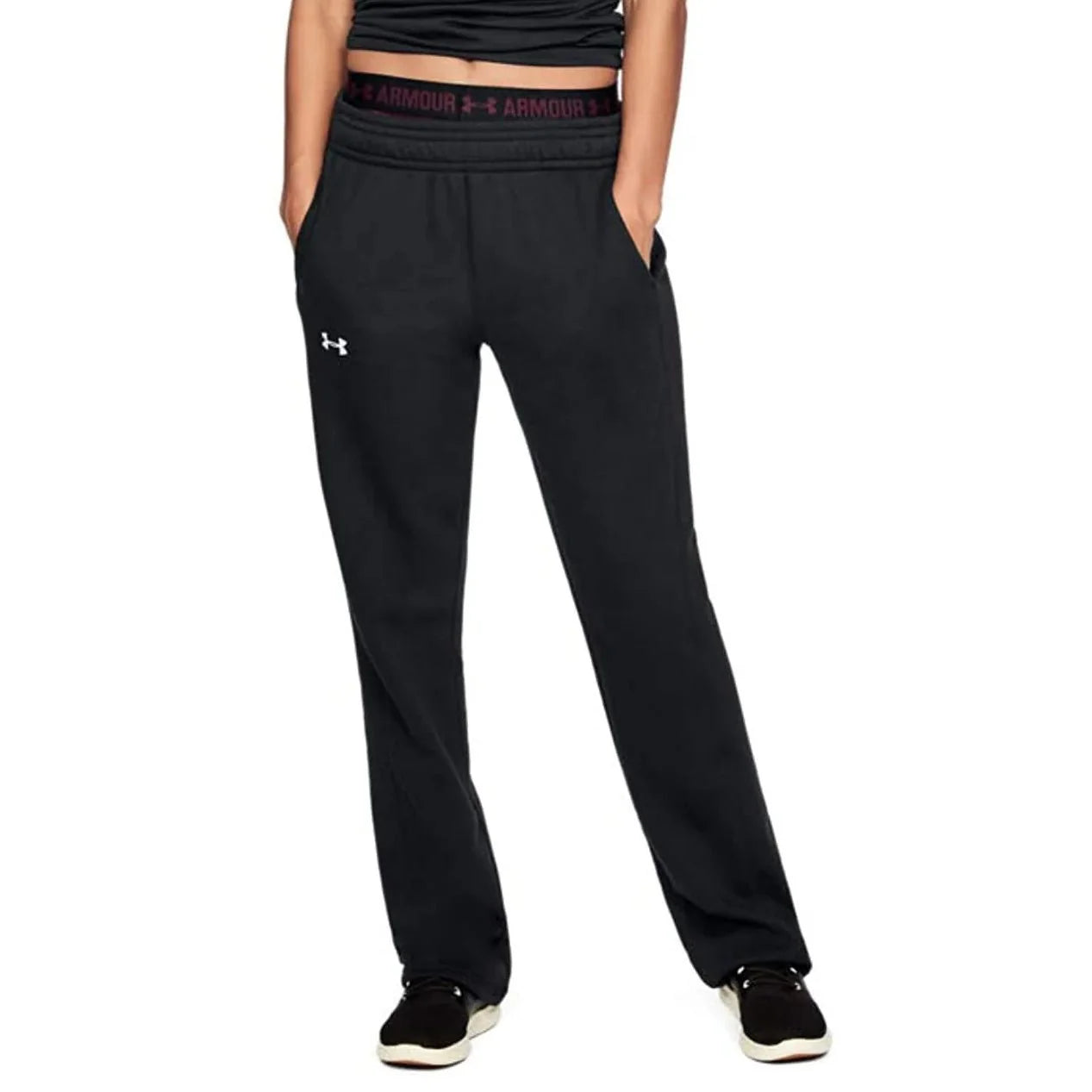 Under Armour Womens Hustle Fleece Pant Black