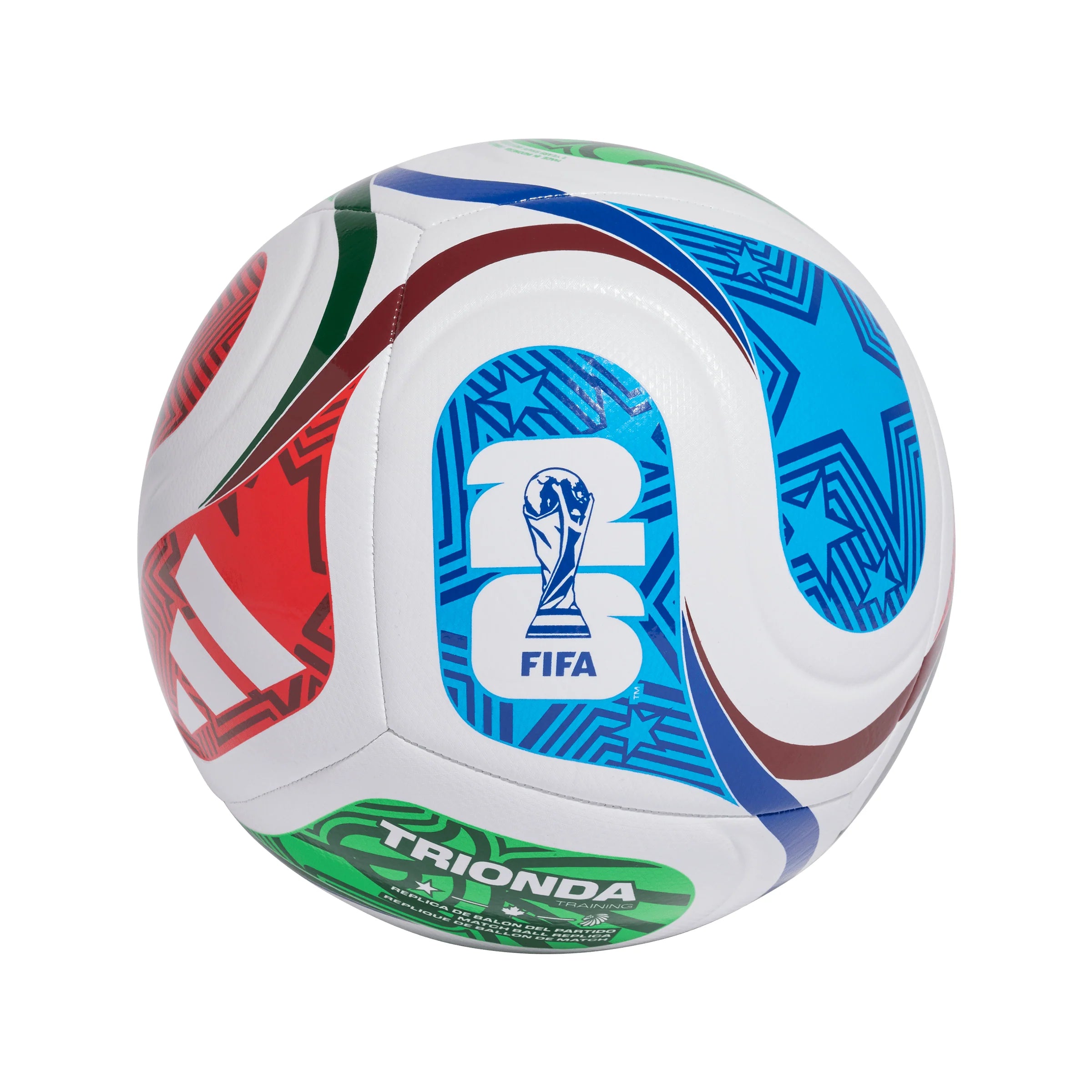 adidas FIFA World Cup 26 Trionda Training Soccer Ball White Blue Red