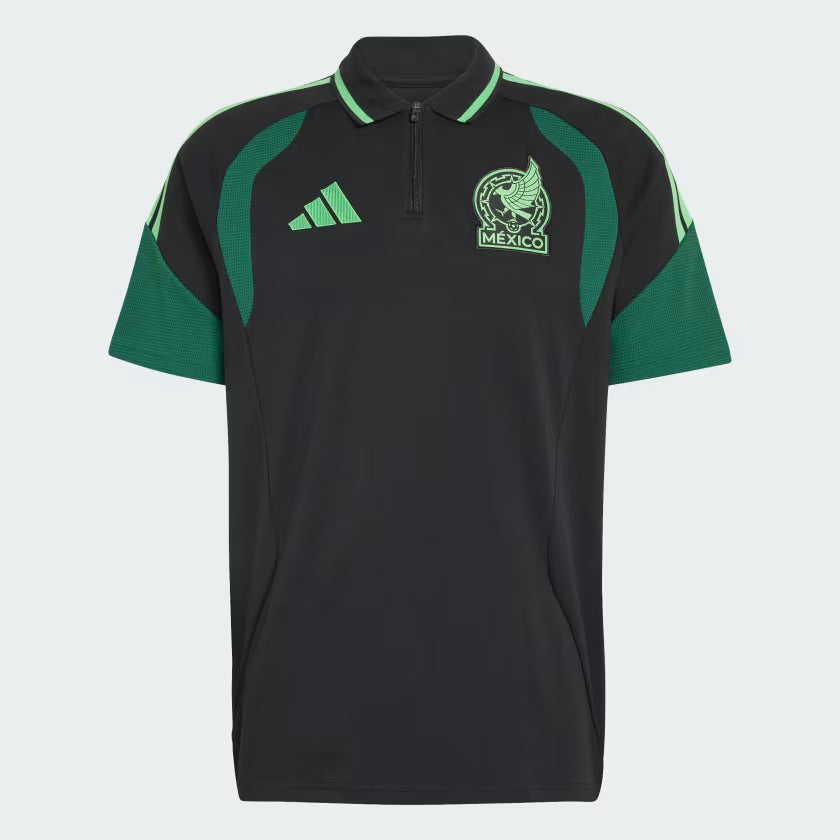 adidas Mexico 26 Tiro Mens Soccer Polo Shirt Black