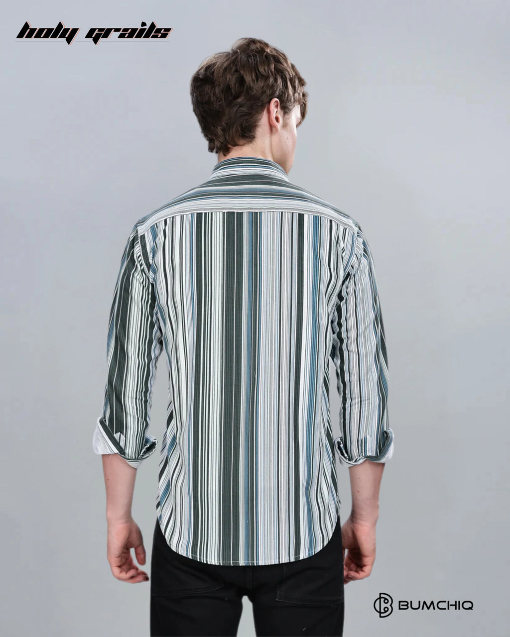 Green Blue Stripes Overshirt HG x Bumchiq