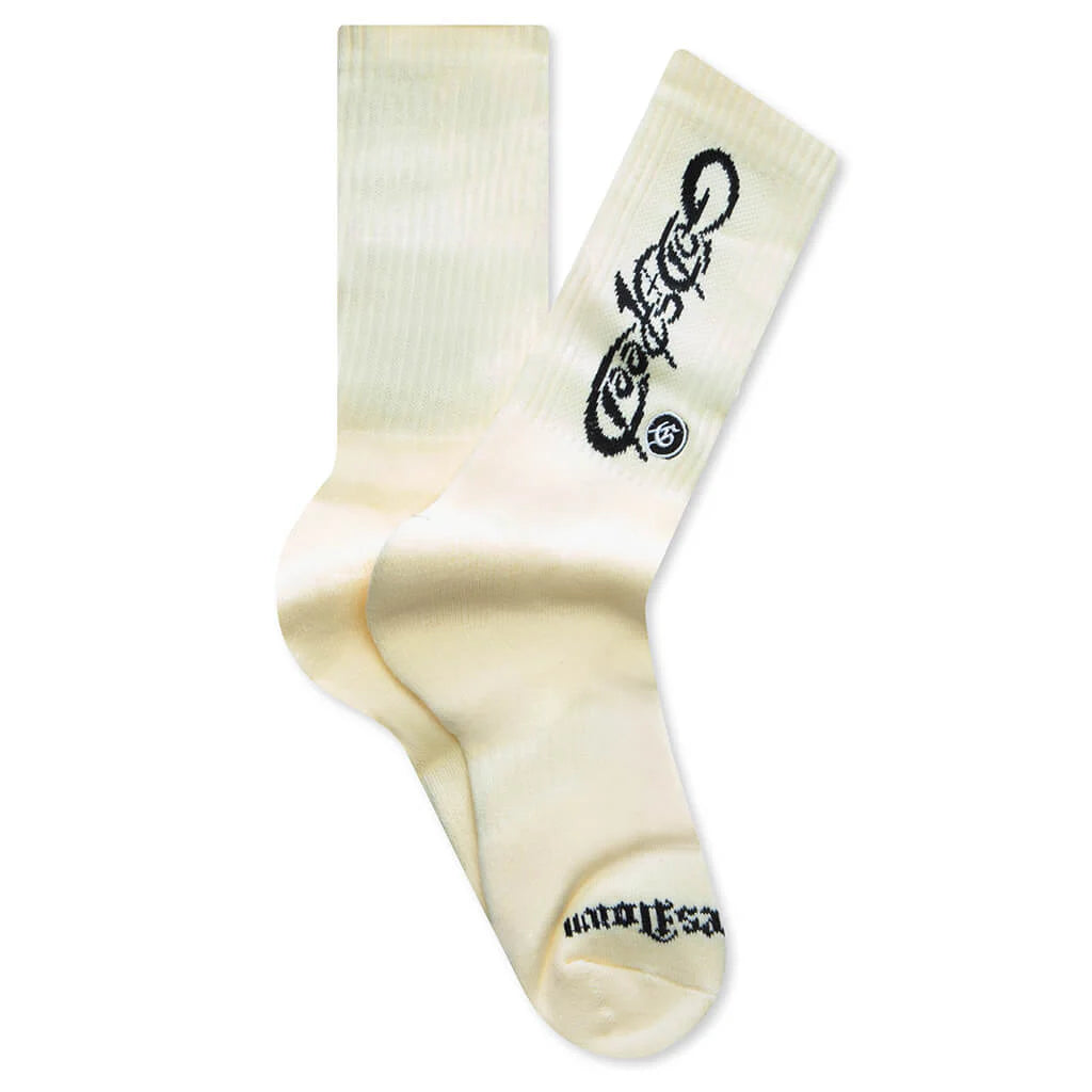 New Age Logo Sock Cream Black