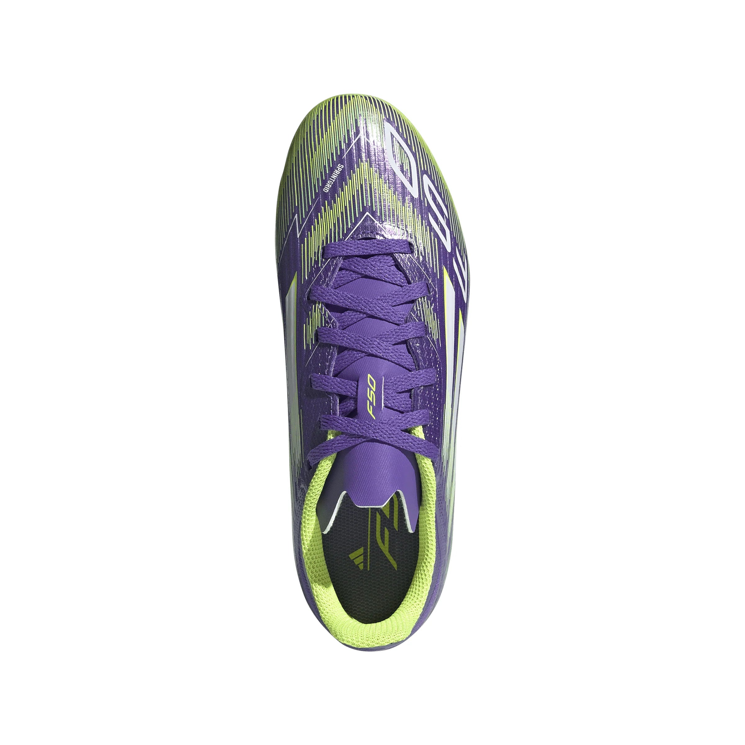 adidas F50 League Firm Multi Ground Soccer Cleats Kids Purple White Lemon