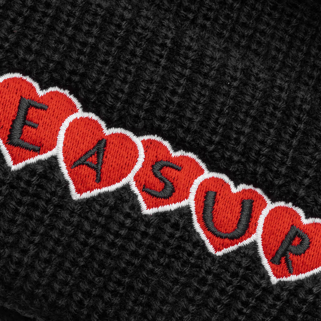 Hearts Beanie Black