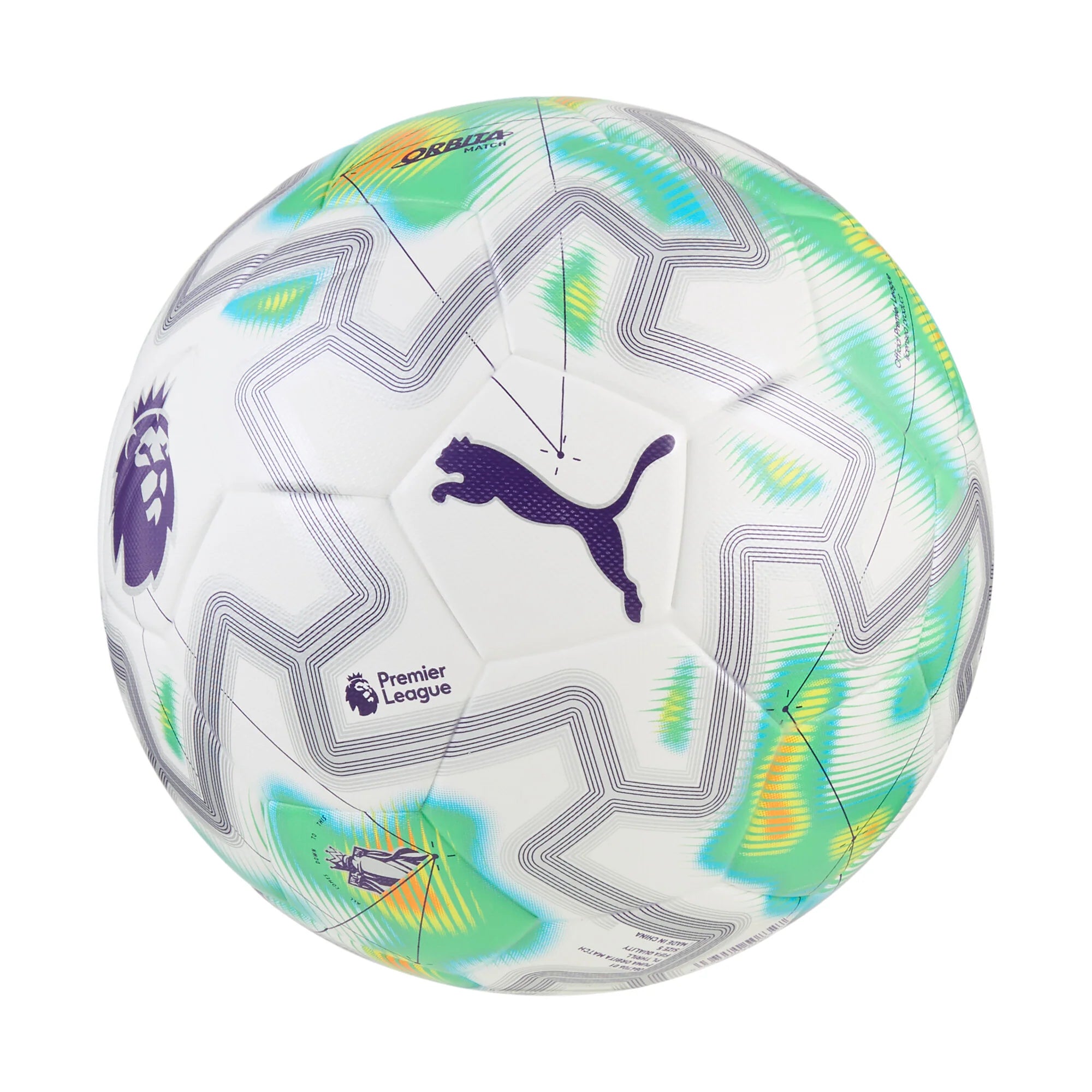 PUMA Orbita Match Premier League Thrill FIFA Quality Soccer Ball White Multicolor
