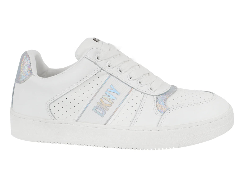 Tenis DKNY Casual Blanco y Plata para Mujer