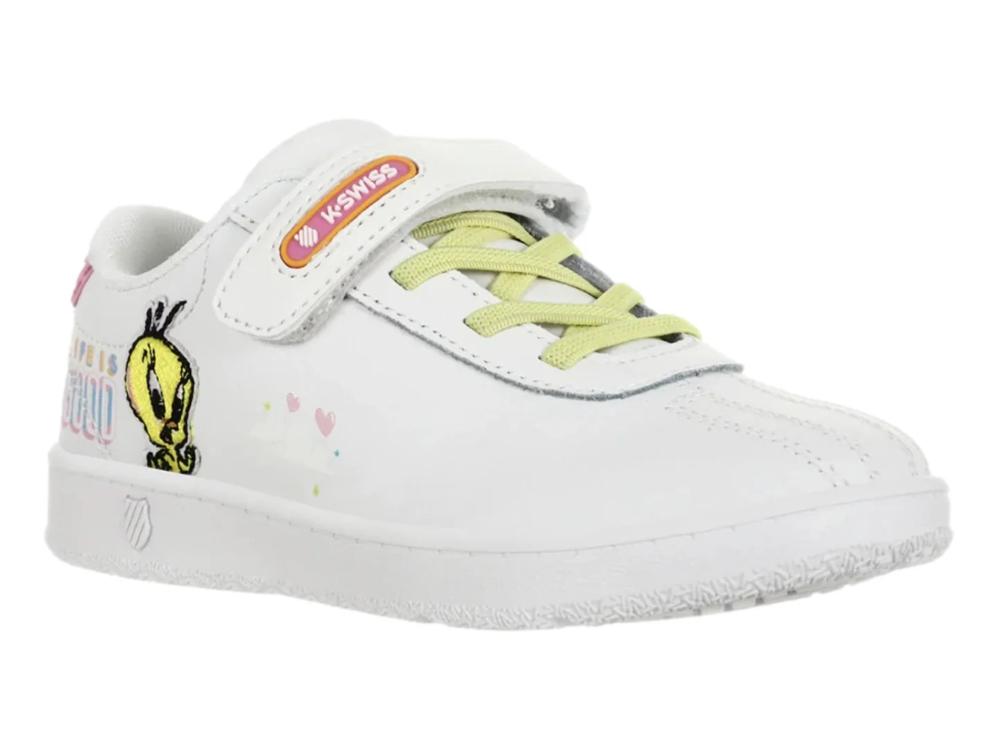 Tenis K Swiss Tweeties Blanco y Rosa para Niña