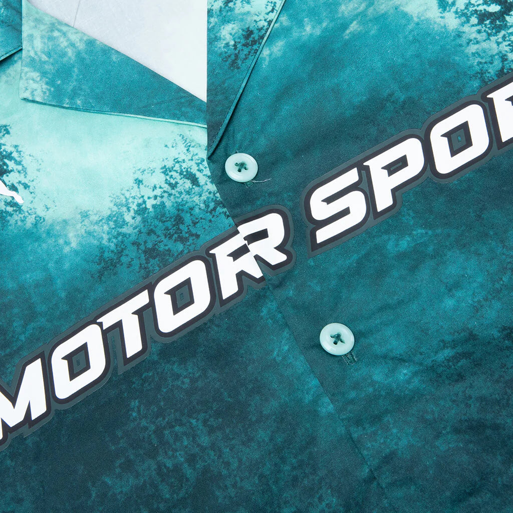 Puma x F1 S S Button Up Shirt Mint Melt