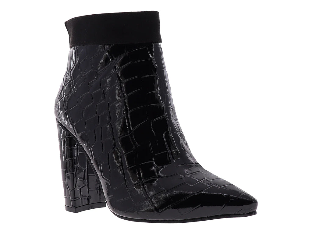 Botines OYYI Negro Efecto Lagarto para Mujer