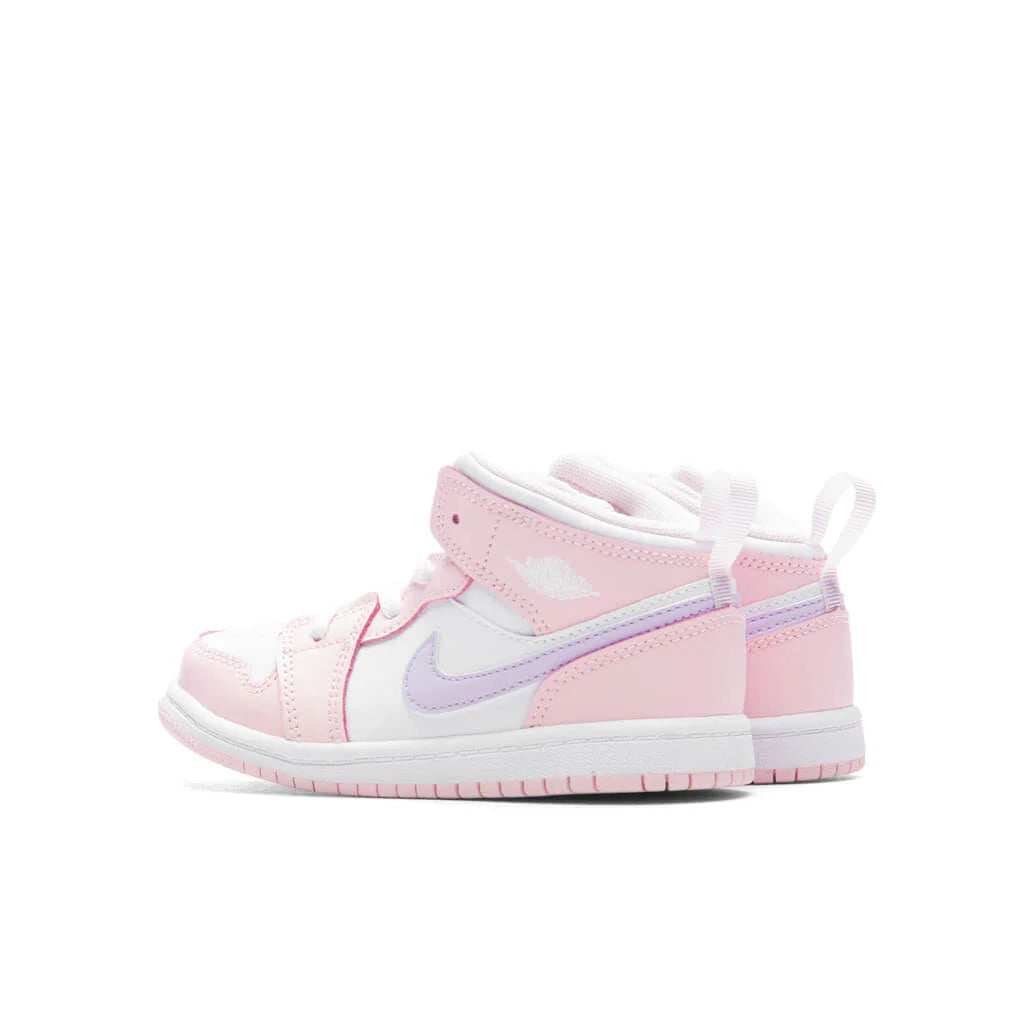 Jordan 1 Mid TD Pink Wash Violet Frost White