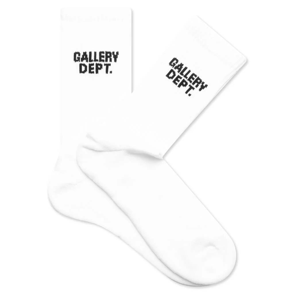Asics x Gallery Dept Training Crew Socks 1 Pack Brilliant White