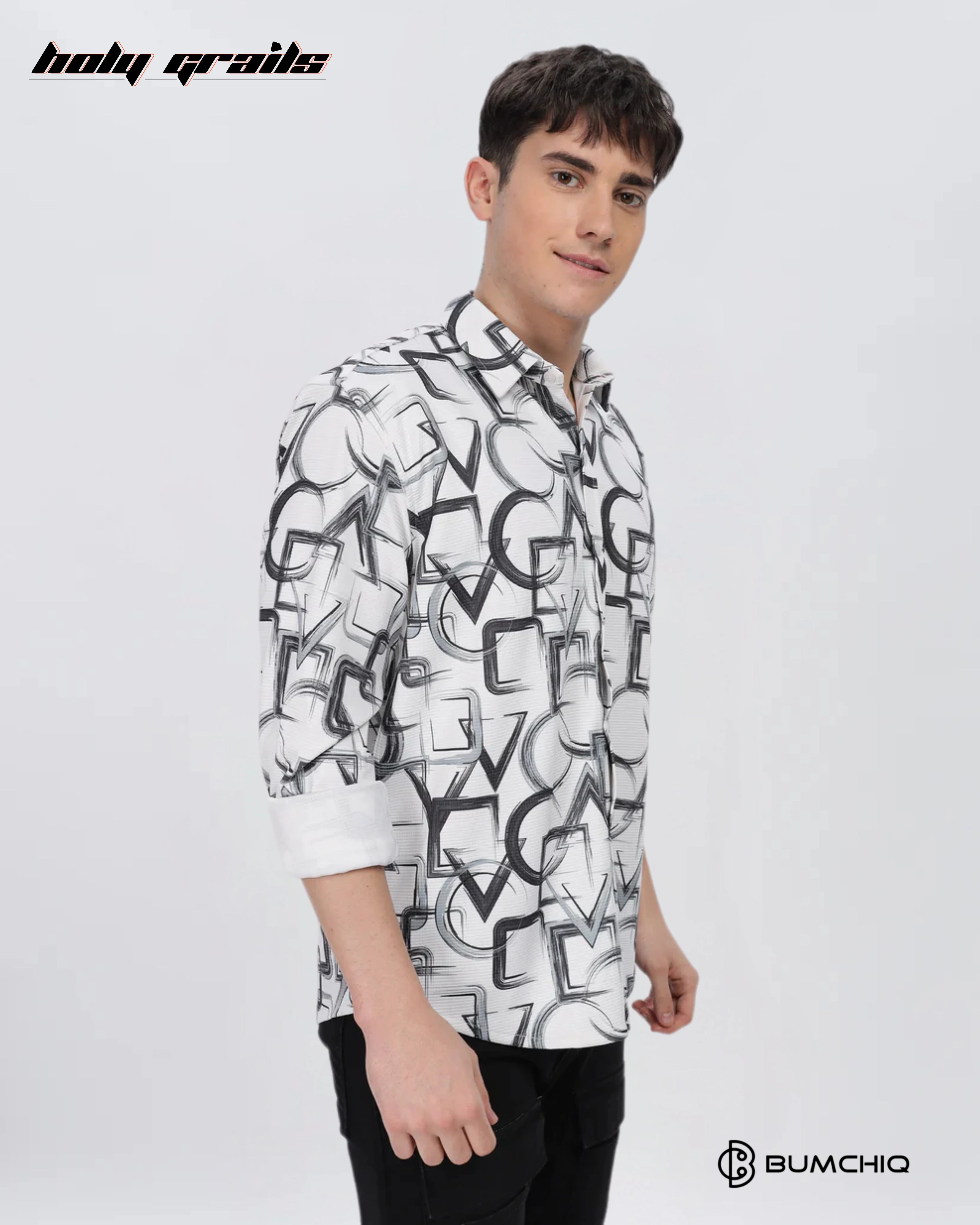 Black Geometrical Shirt HG x Bumchiq
