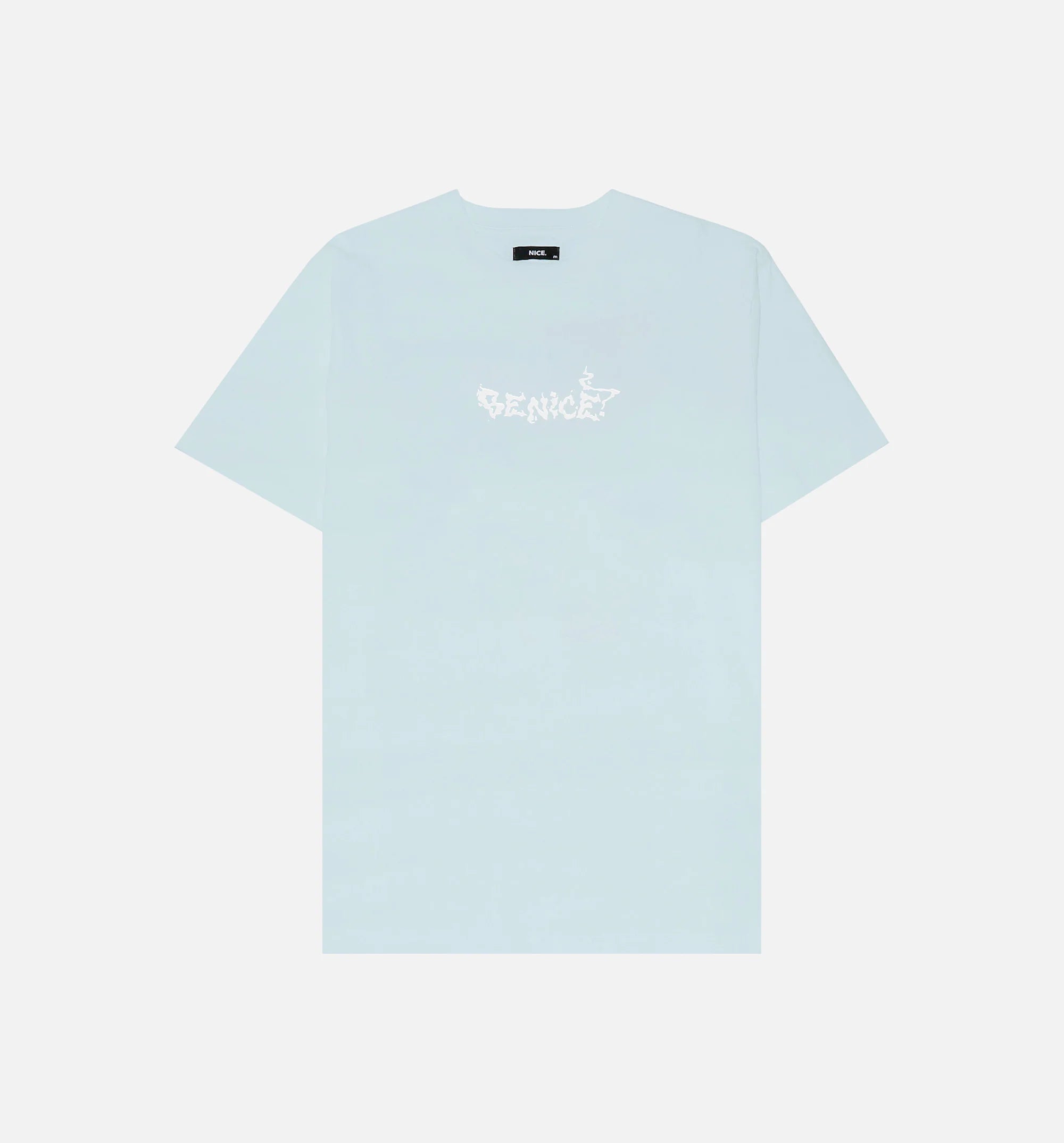 Be Nice Smoke Short Sleeve Tee Mens T Shirt Light Blue