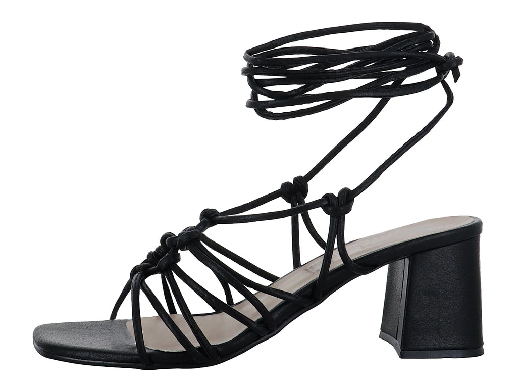 Sandalias Roze Negro Tacón Bloque para Mujer