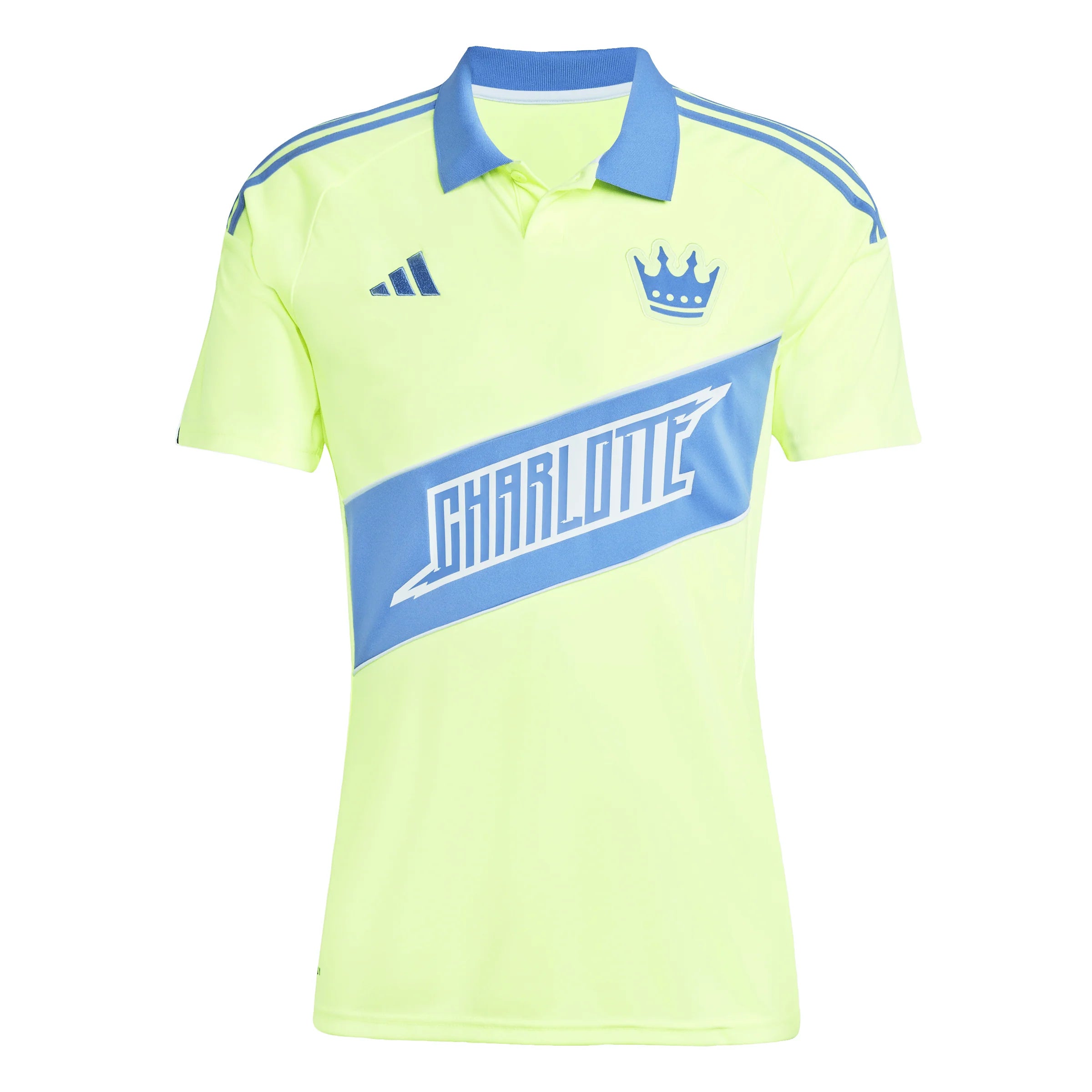 adidas Mens Charlotte FC Third Soccer Jersey 25 26 Yellow