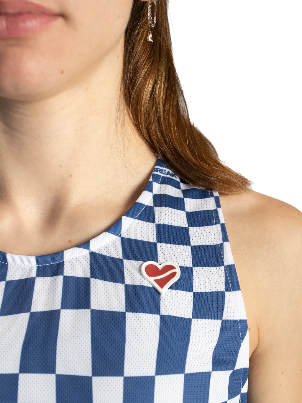 Heartbreak Womens Warped Checkerboard Crop