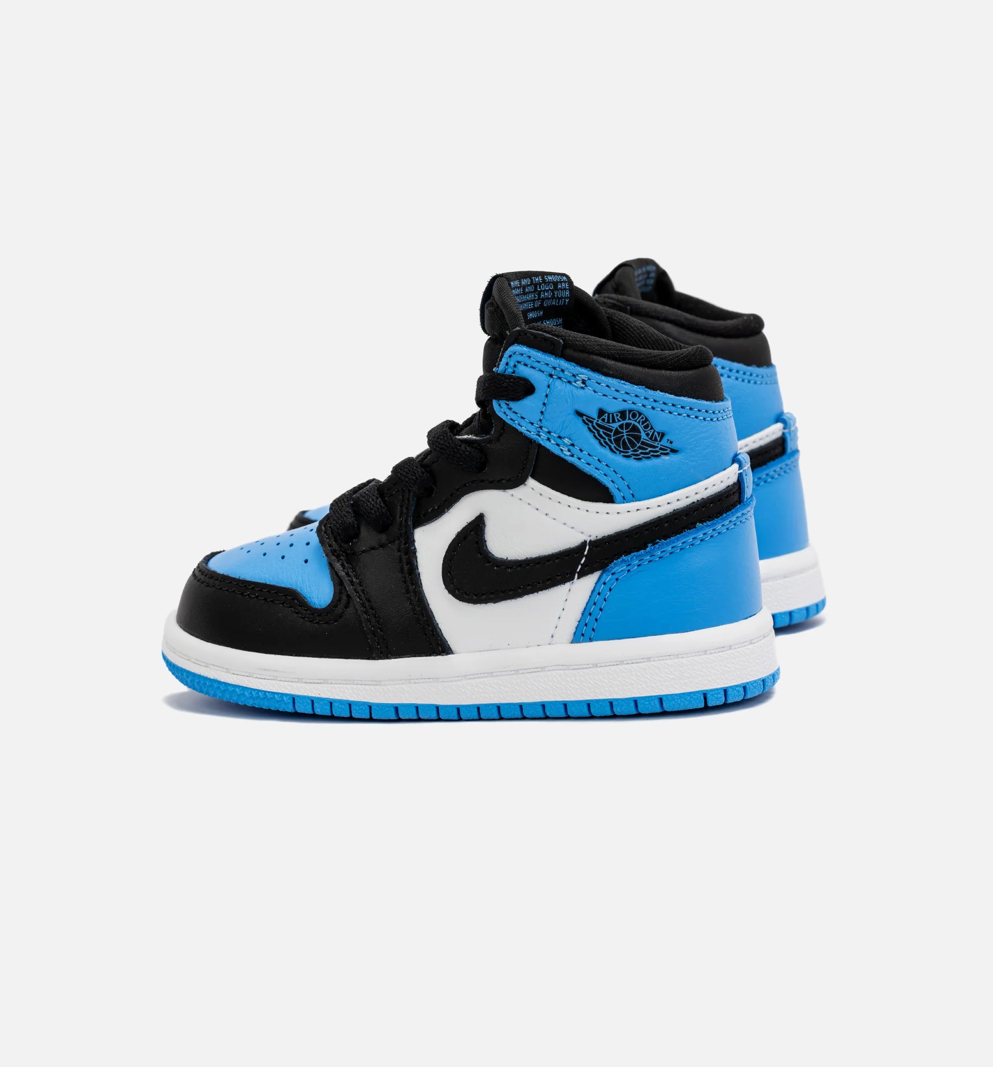 Air Jordan 1 Retro High OG University Blue Infant Toddler Lifestyle Shoe Black Blue