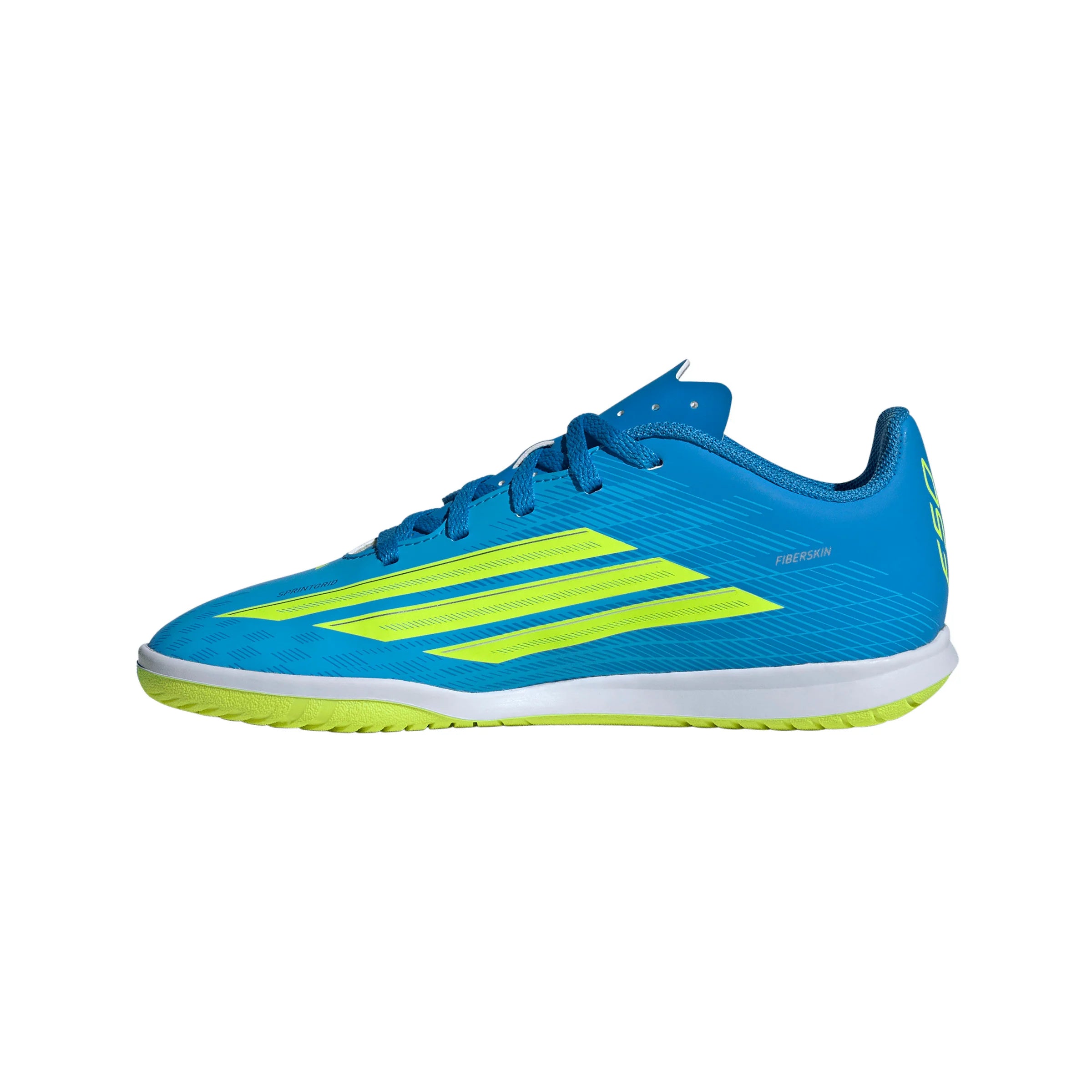 adidas F50 Club IN Indoor Youth Soccer Shoes Blue Yellow Aqua