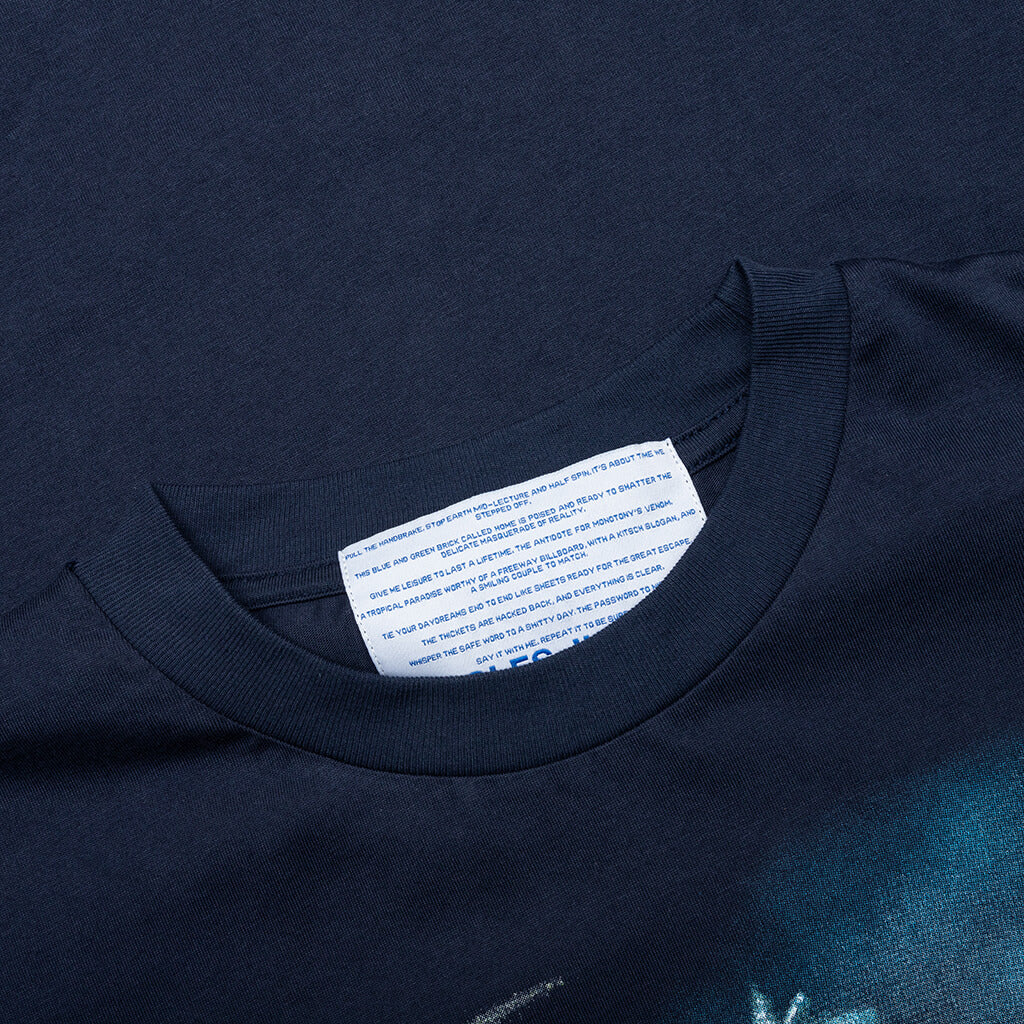 Anxiety Airbrush S S Tee Navy