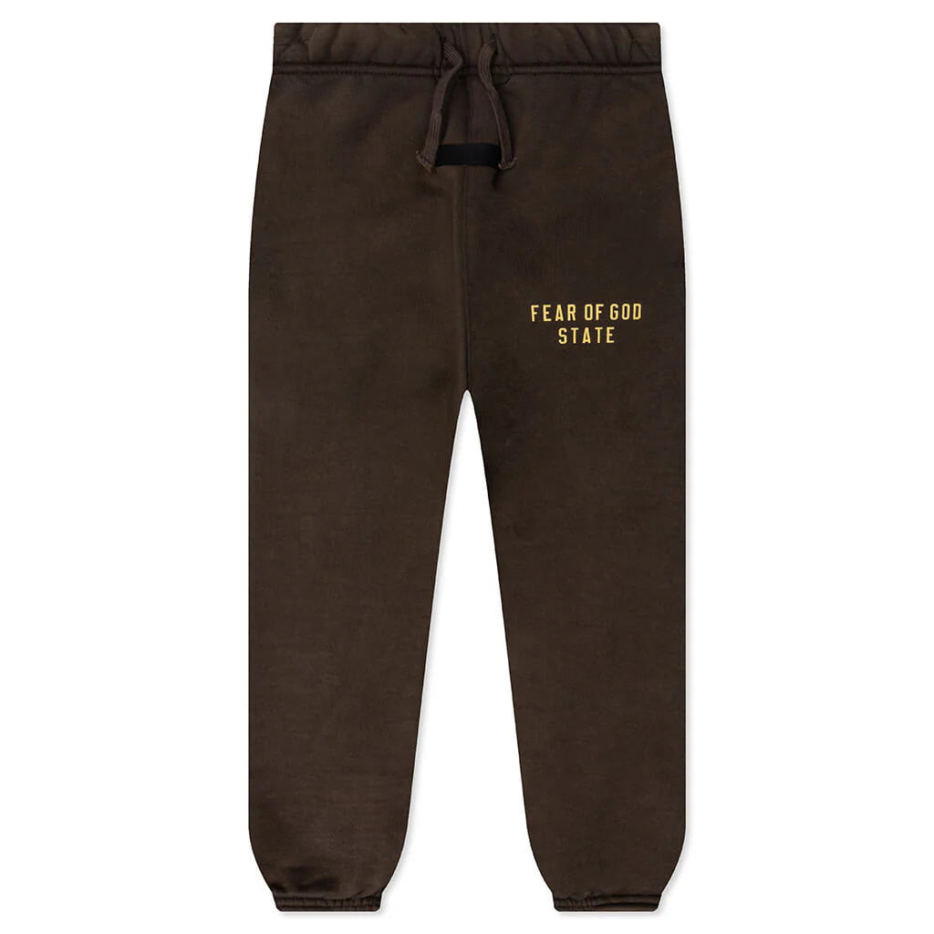 Kids Heavy Fleece Essential Sweatpant Brown