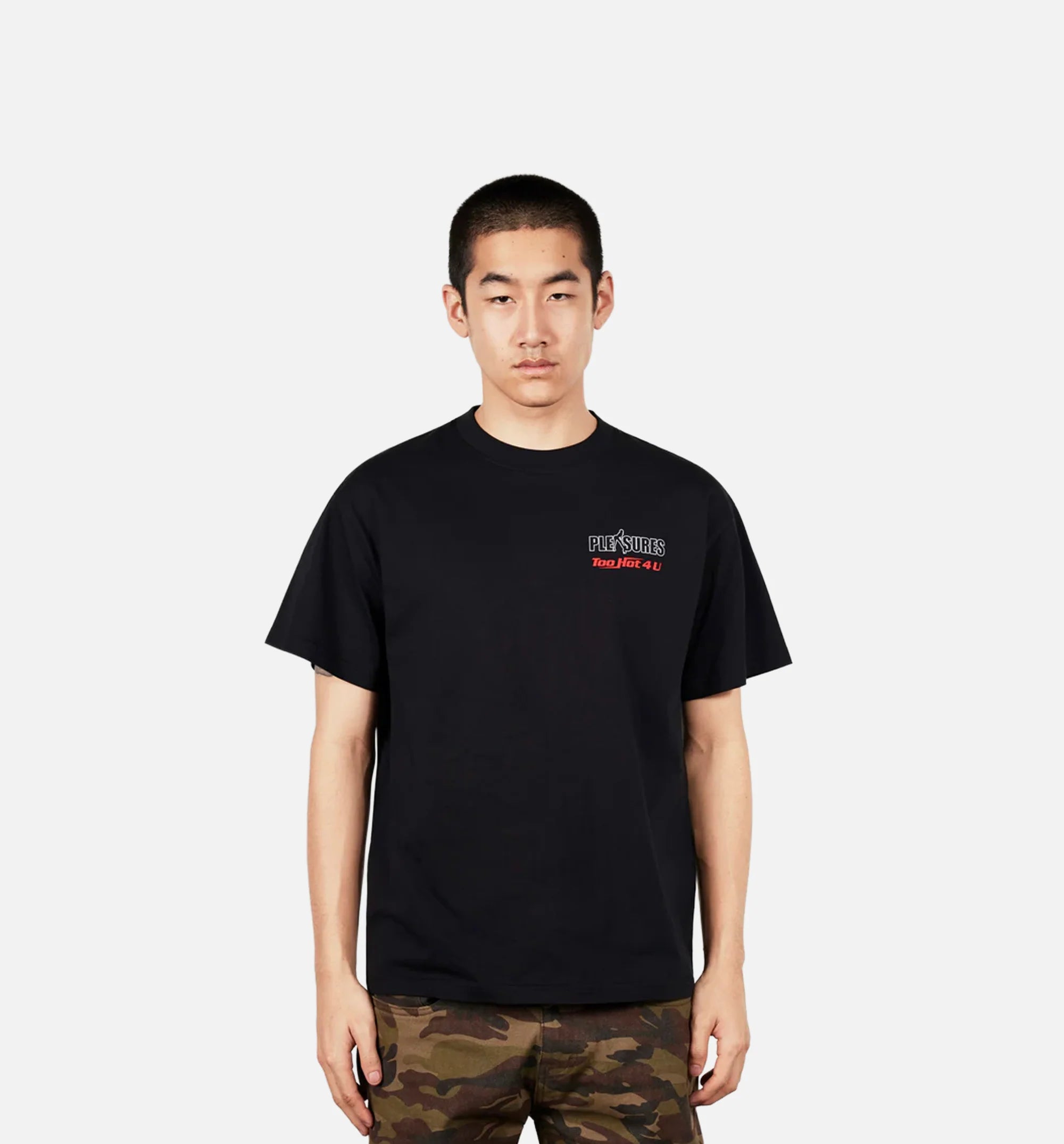 Hot 4 U Mens Short Sleeve Shirt Black