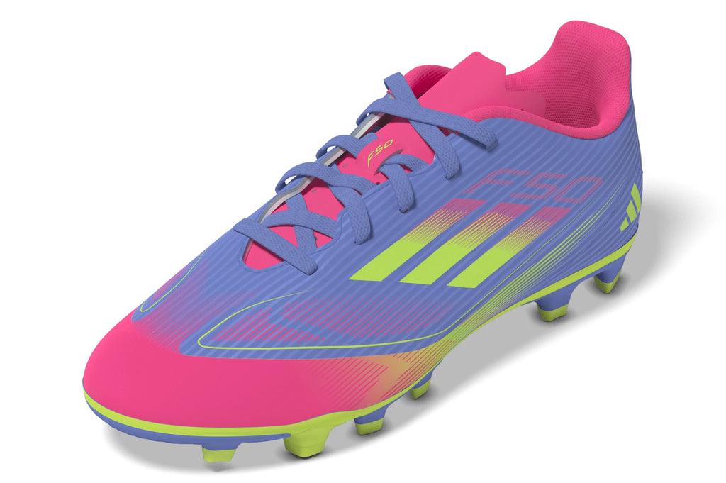 adidas F50 Club Firm Multi Ground Boots Junior Blue Lemon