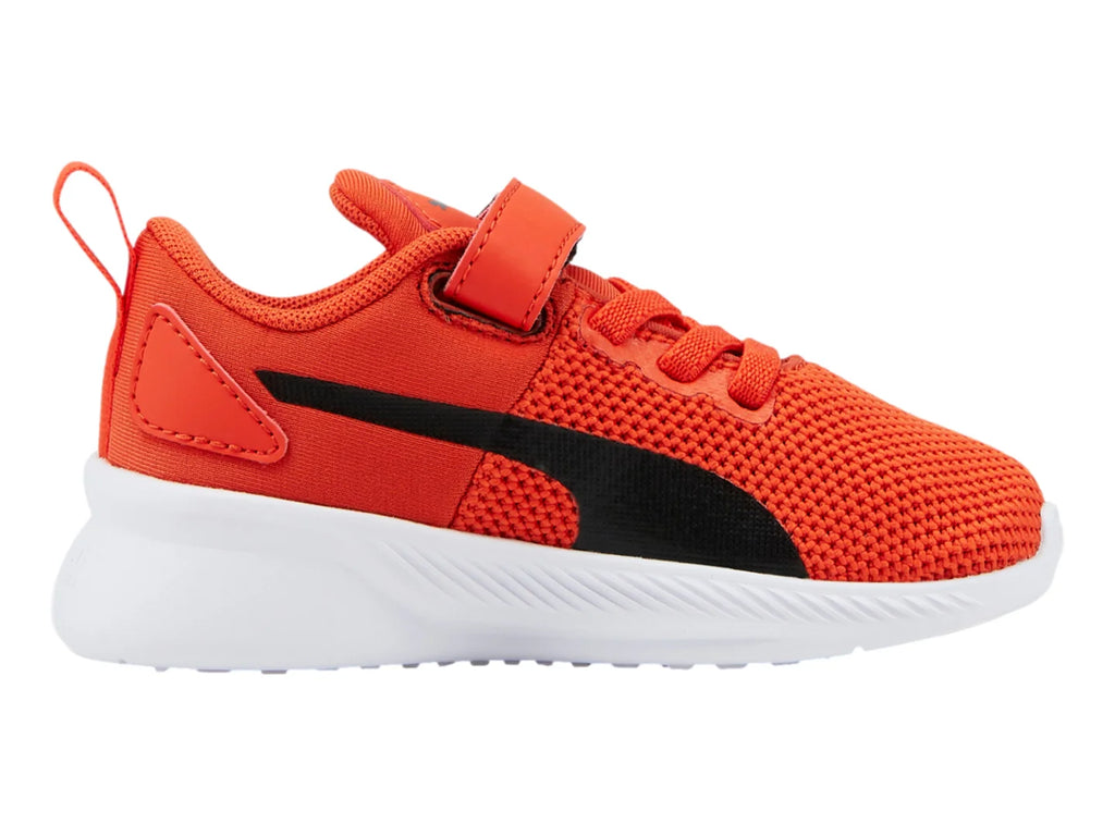Tenis PUMA Flyer Runner V Naranja y Negro para Niño