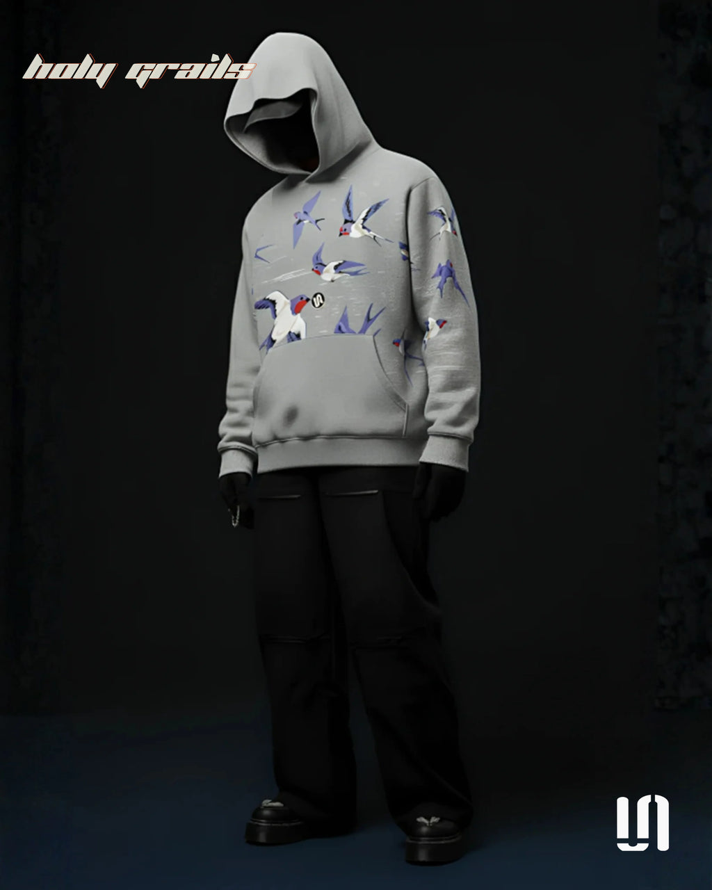 Rise Above Greywings Hoodie HG x Sullitt