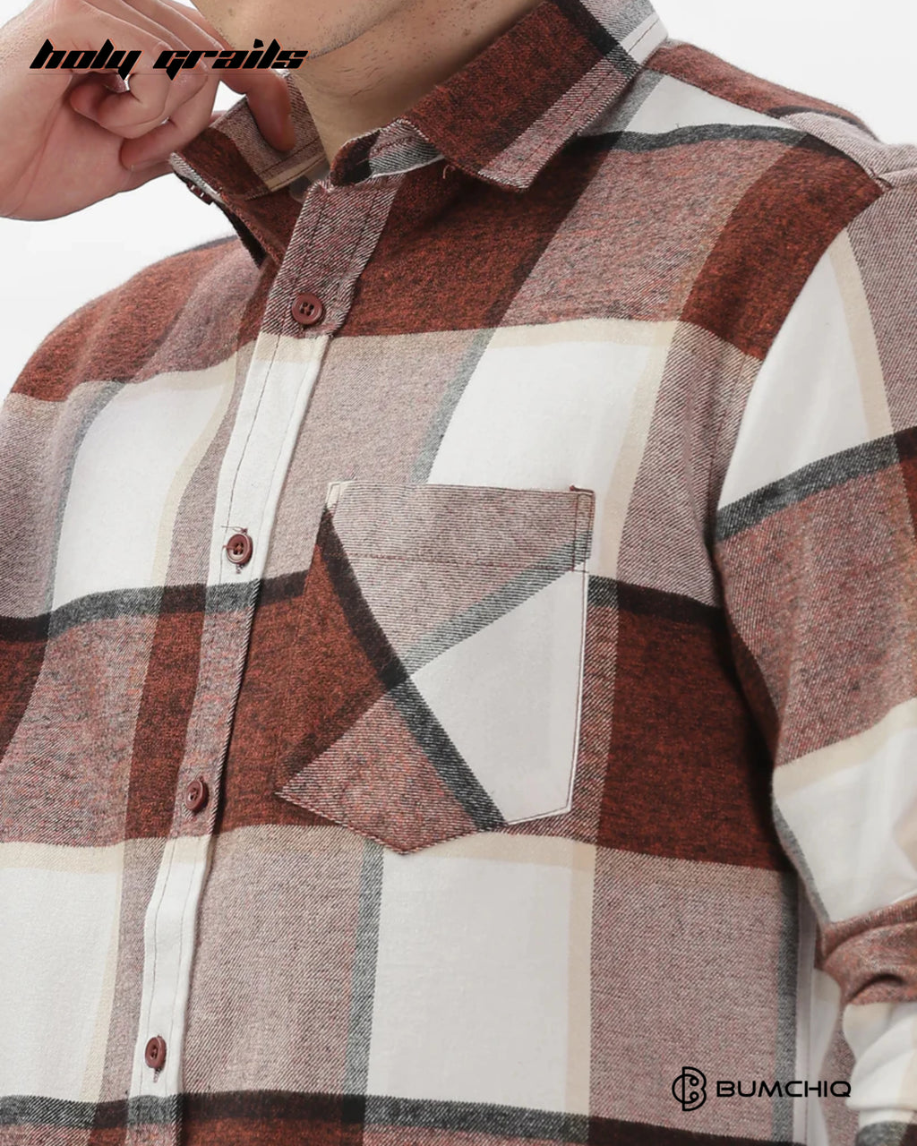 Maroon Flannel Overshirt HG x Bumchiq
