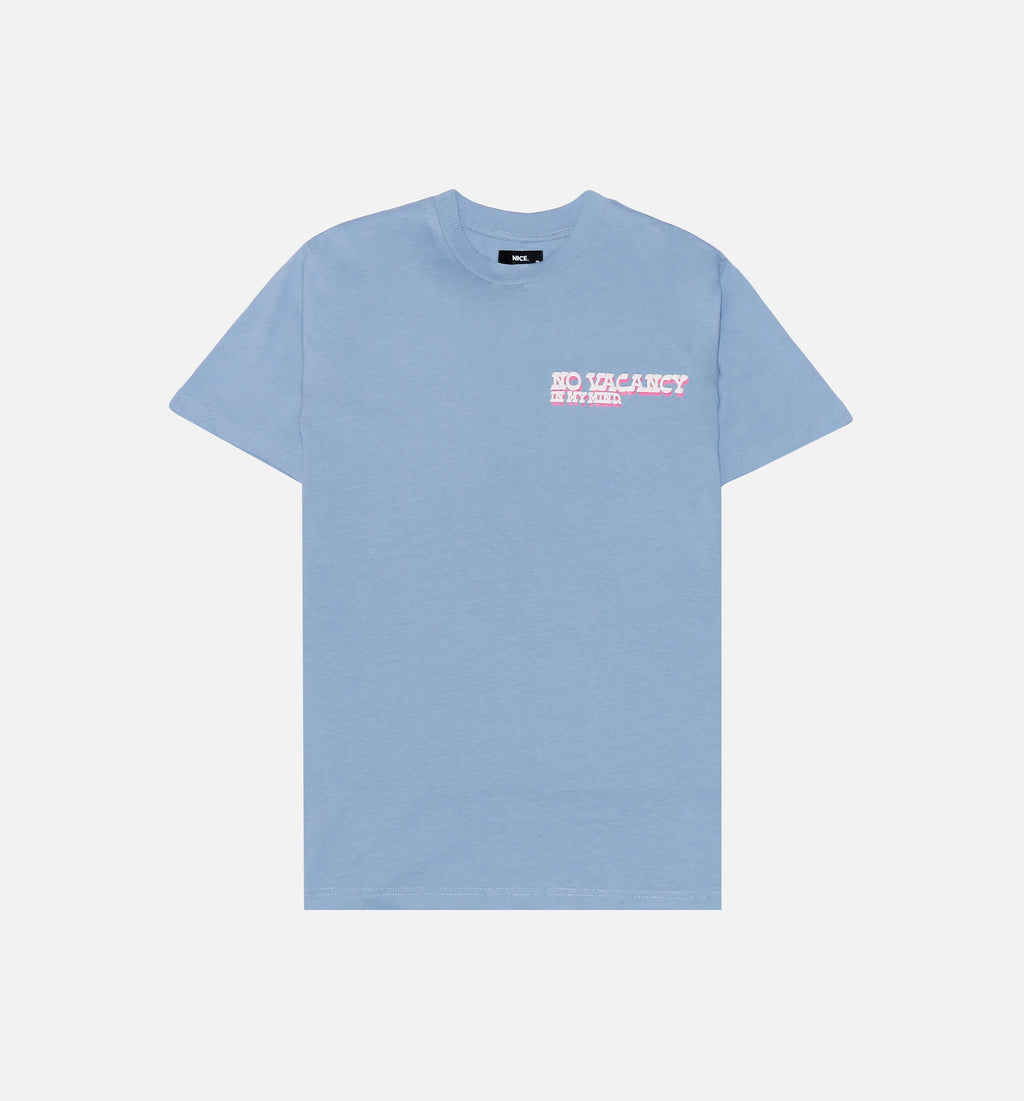 No Vacancy Short Sleeve Shirt Mens T Shirt Blue