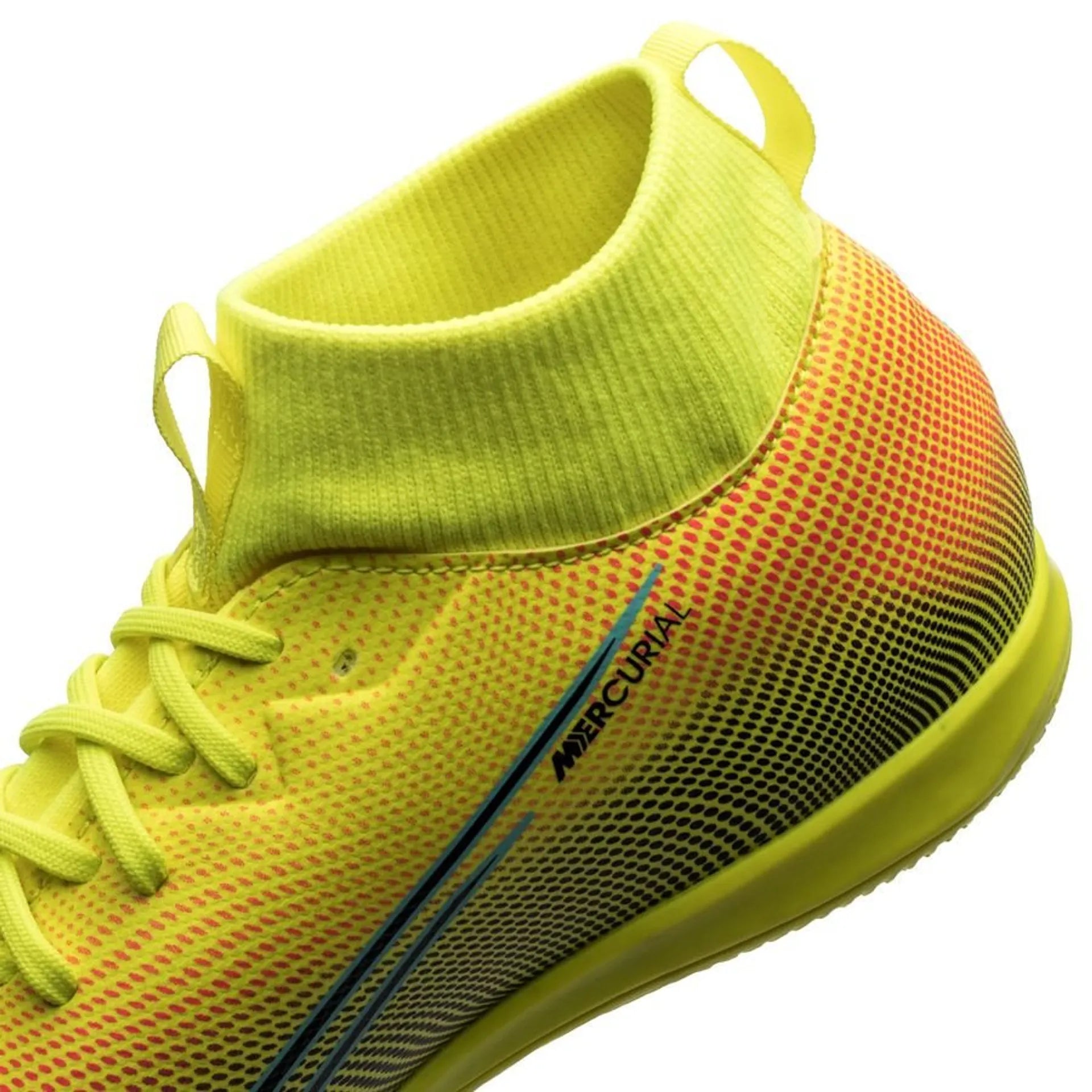 Nike JR Superfly 7 Academy IC Indoor Soccer Shoes Lemon Venom Black Aurora Green