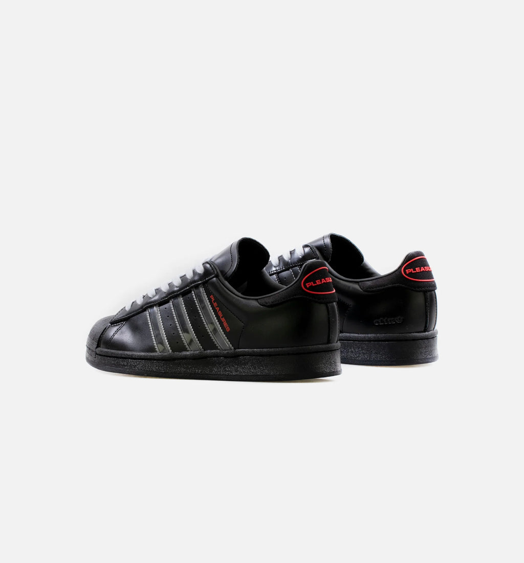 adidas Consortium X Pleasures Superstar Mens Lifestyle Shoe Black White
