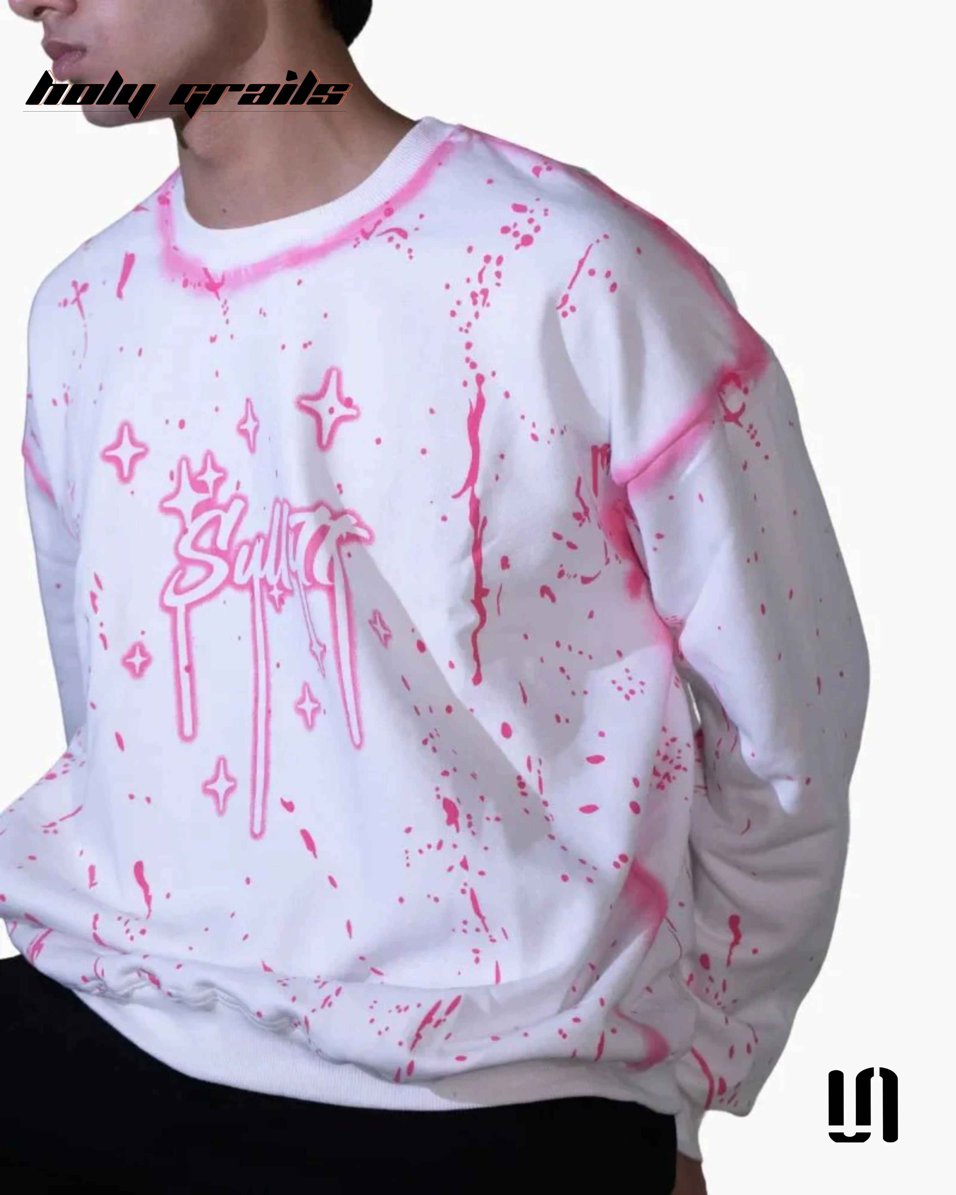 Chaos Paint White Oversize Swearshirt HG x Sullitt