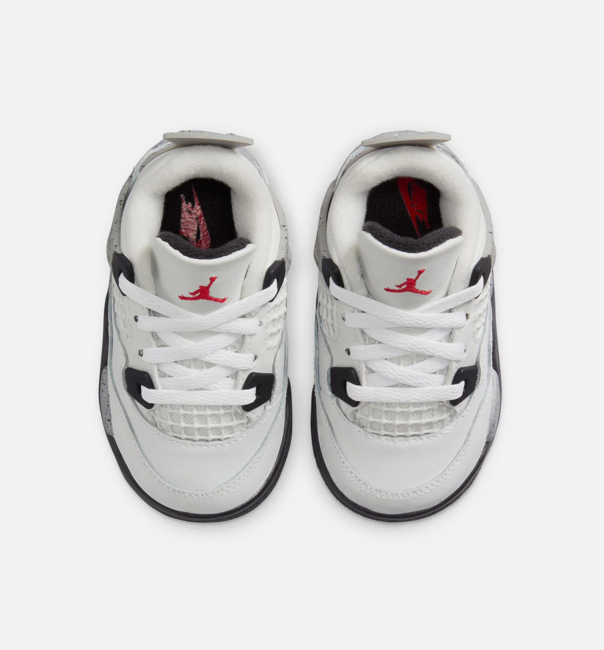 Air Jordan 4 Retro White Cement Infant Toddler Lifestyle Shoe Summit White Fire Red Cement Grey Black