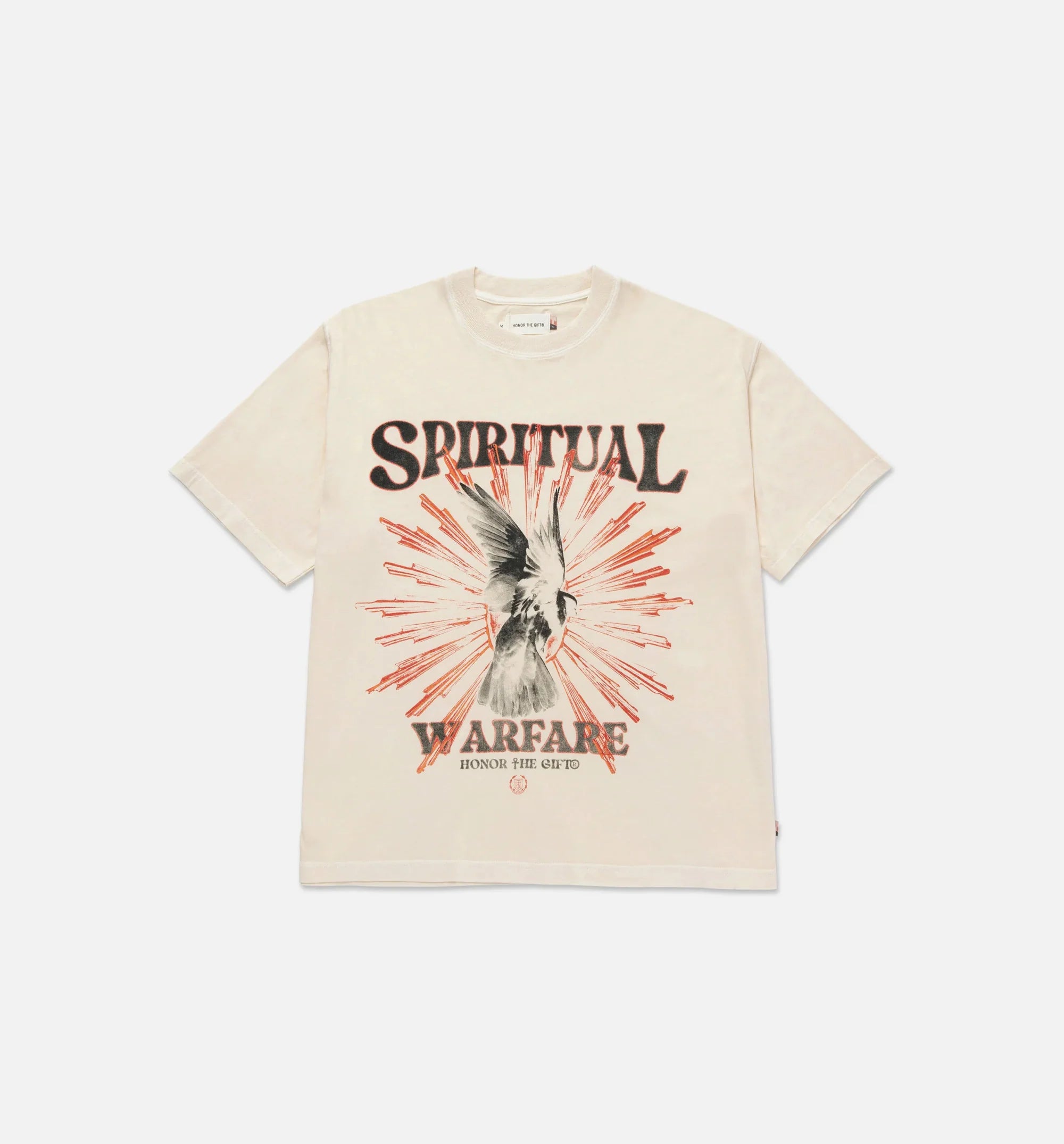 Spiritual Warfare Mens Short Sleeve Shirt Bone